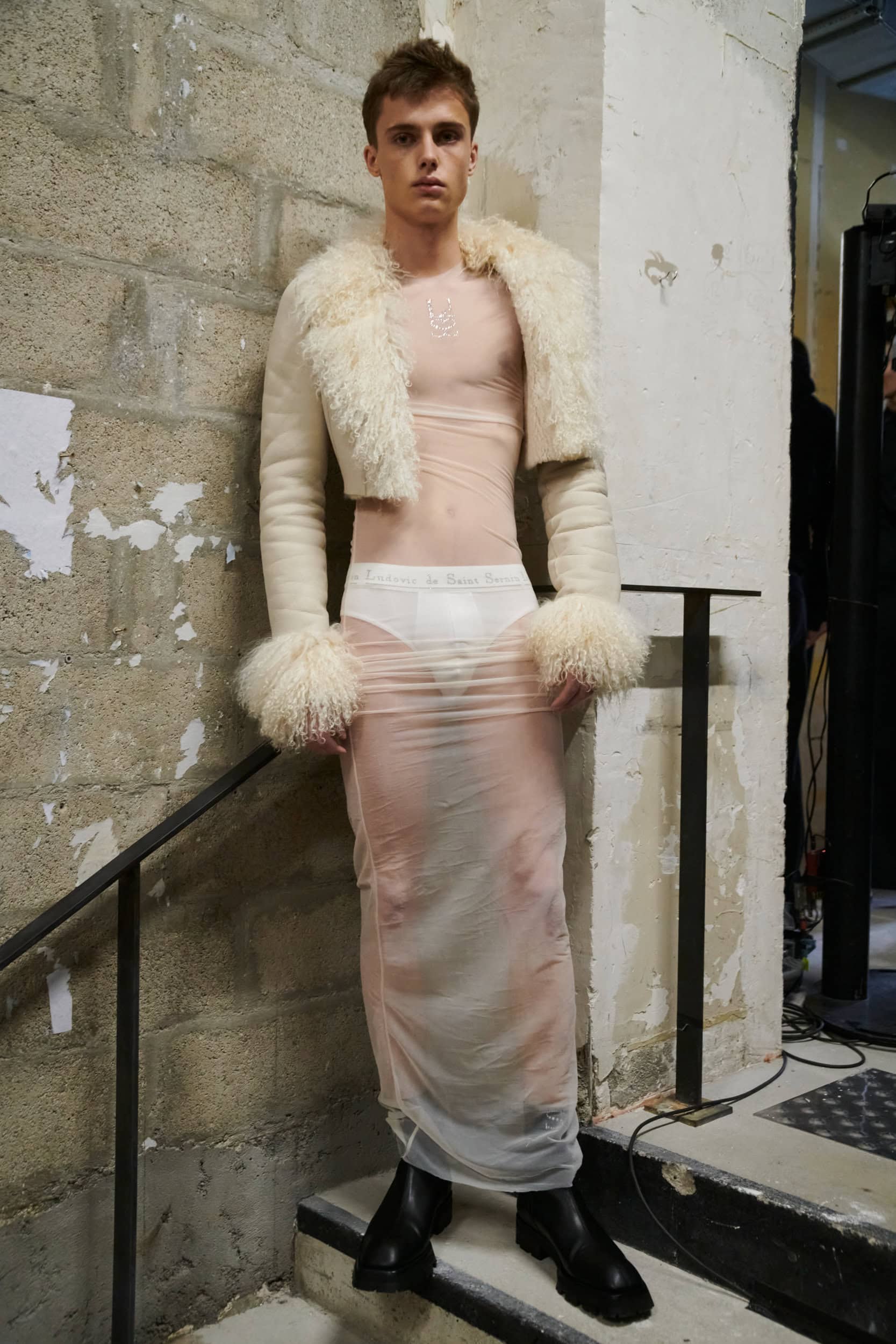 Ludovic De Saint Sernin Fall 2023 Men's Fashion Show Backstage