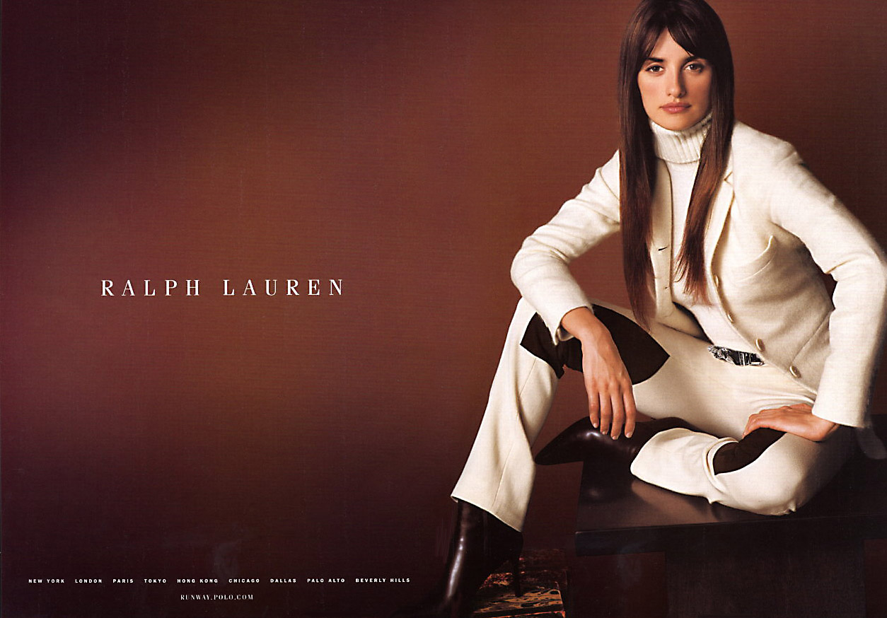 Ralph Lauren Fall 2001 Penelope Cruz Advertisement