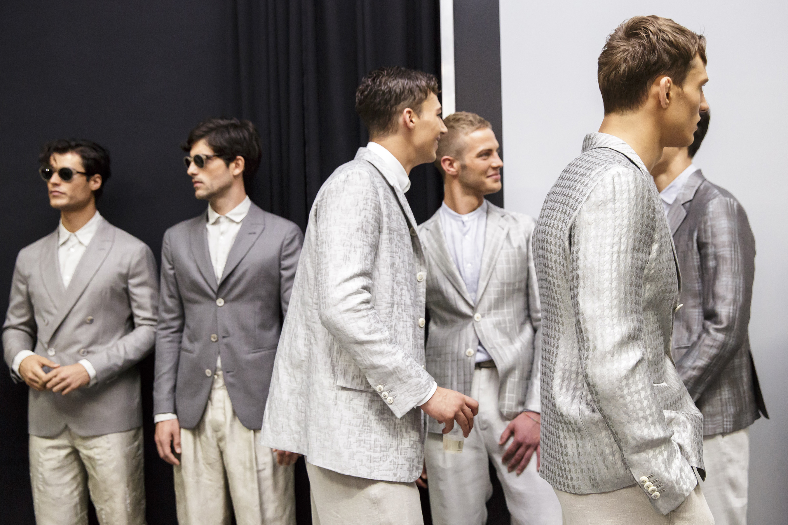 Giorgio Armani Spring 2018 Men's Fashion Show Backstage