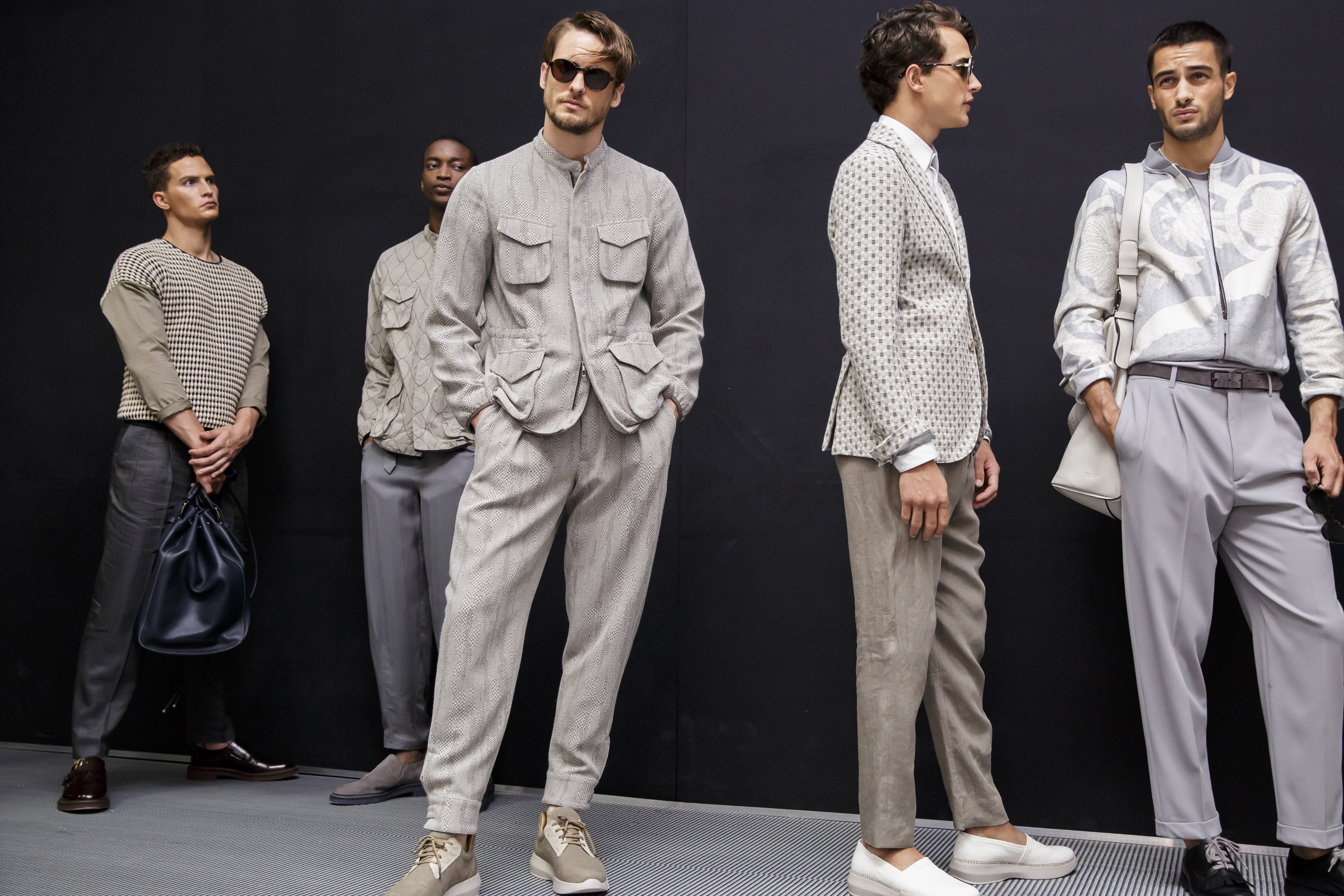 Giorgio Armani Spring 2018 Men's Fashion Show Backstage