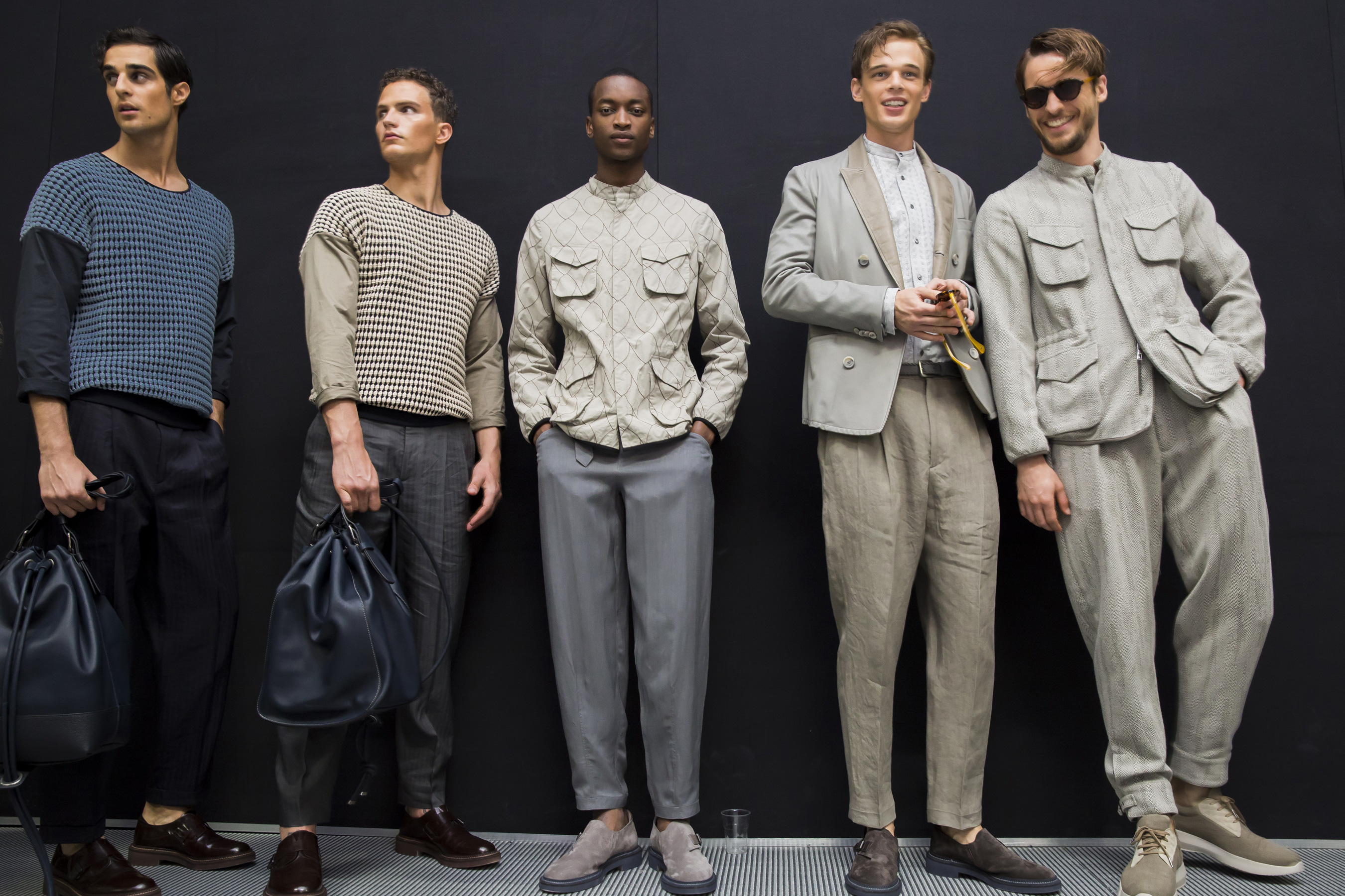 Giorgio Armani Spring 2018 Men's Fashion Show Backstage