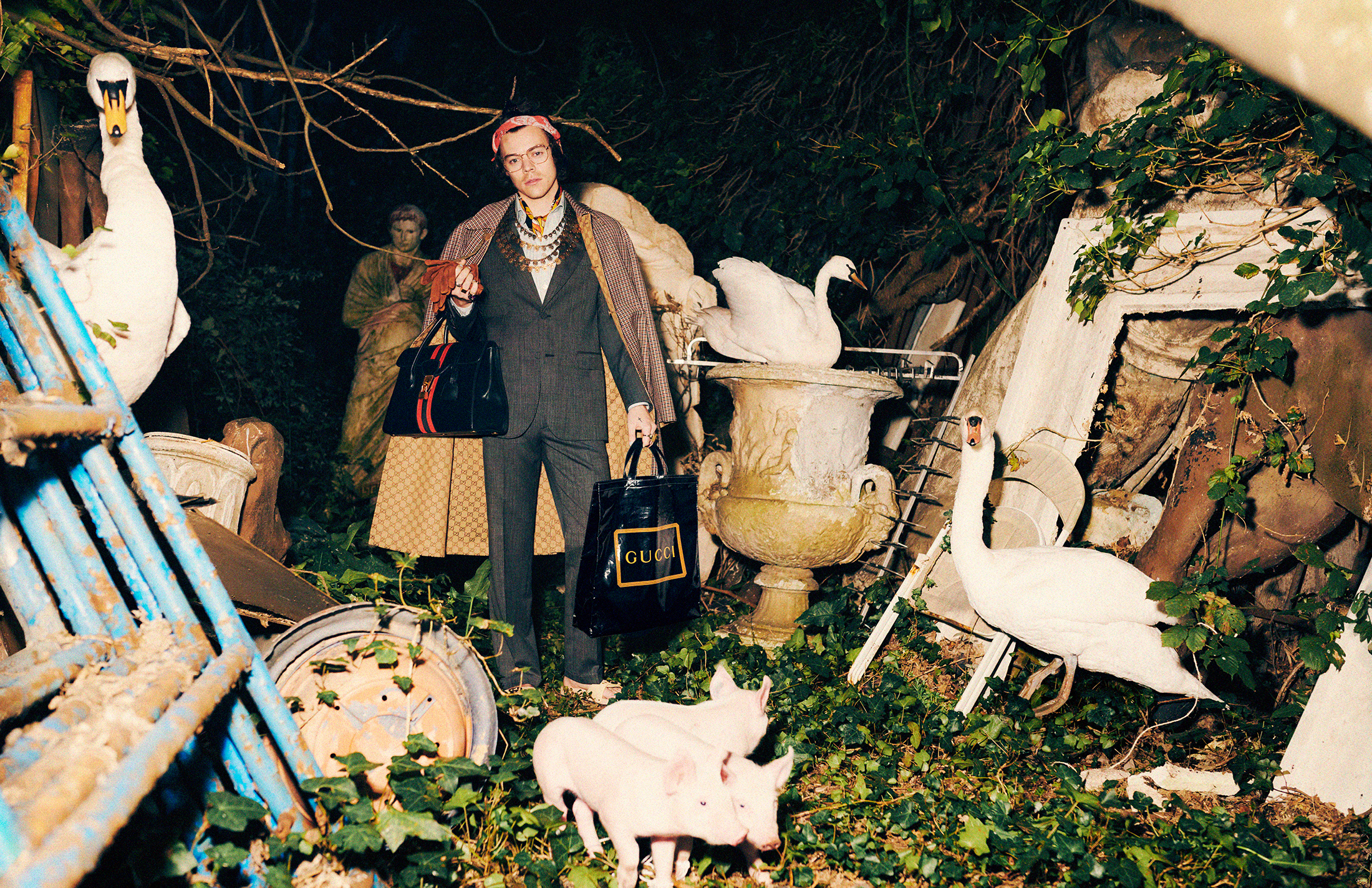 Gucci Pre-Fall 2019 Men’s Tailoring Campaign with Harry Styles