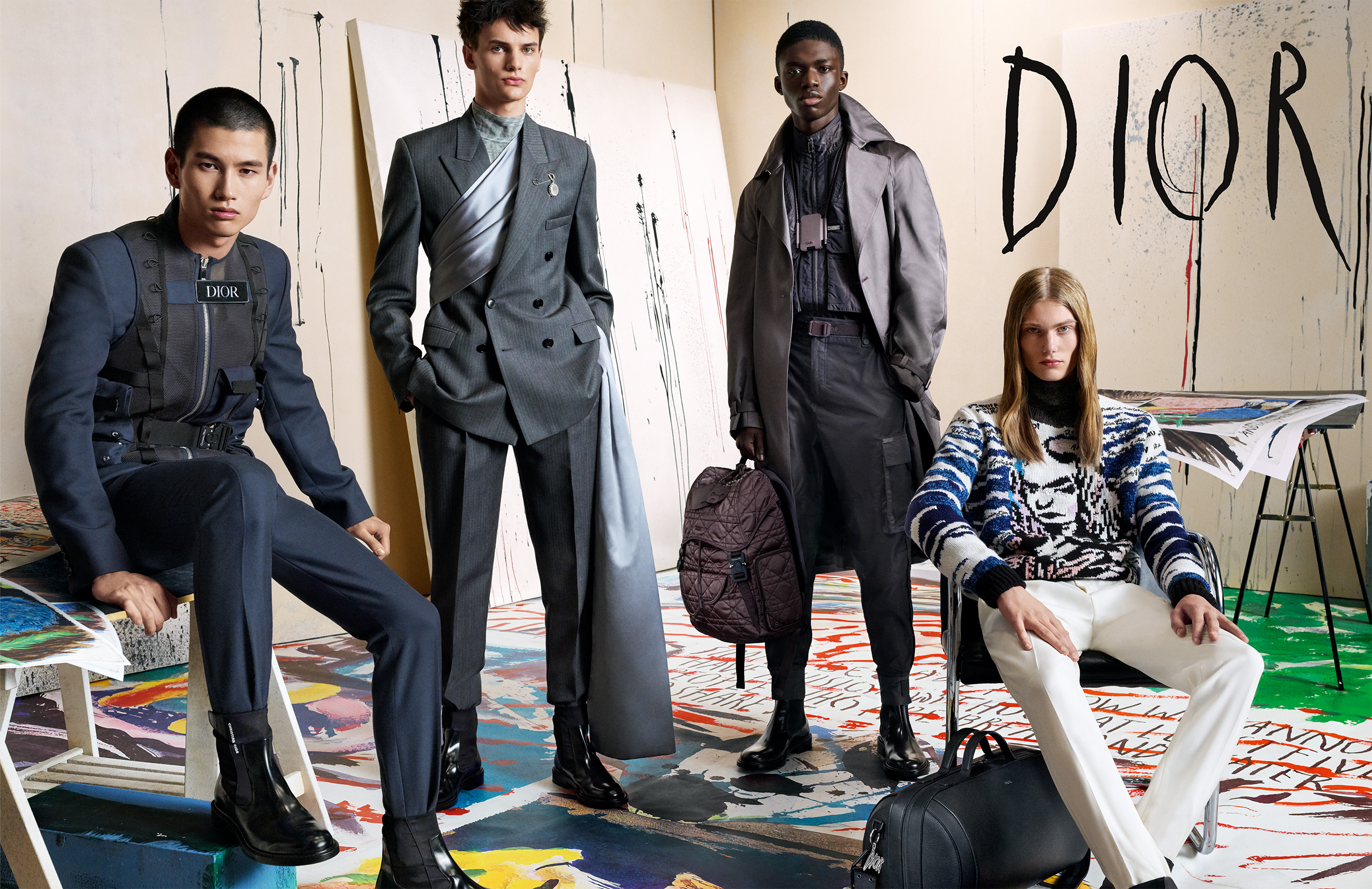 Dior Men's Fall 2019 Ad Campaign Raymond Pettibon by Steven Meisel ...