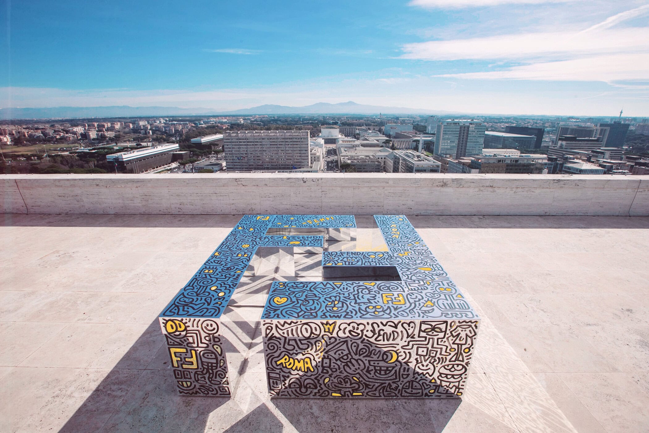 Mr. Doodle Takes Over Fendi Corporate Rooftop The Impression