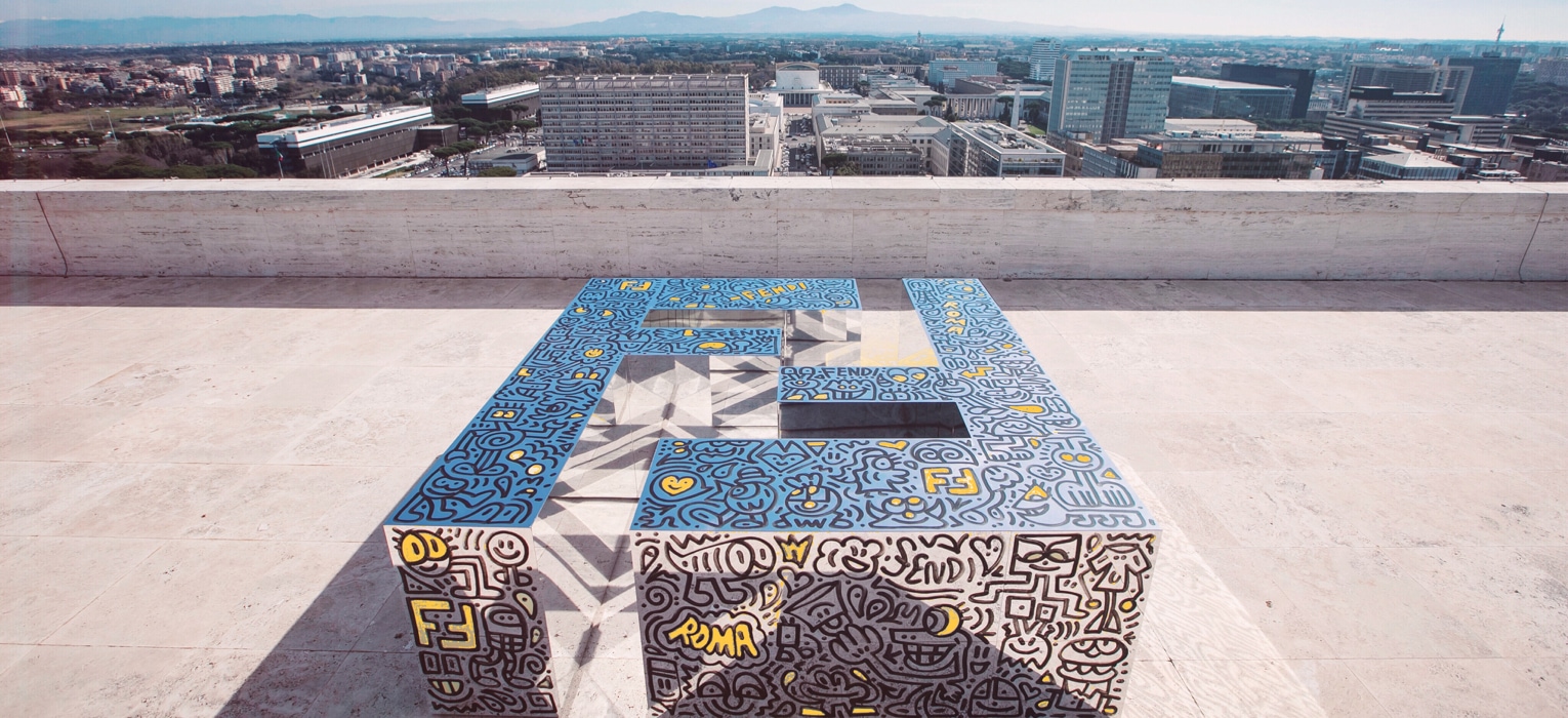 Mr. Doodle Takes Over Fendi Corporate Rooftop