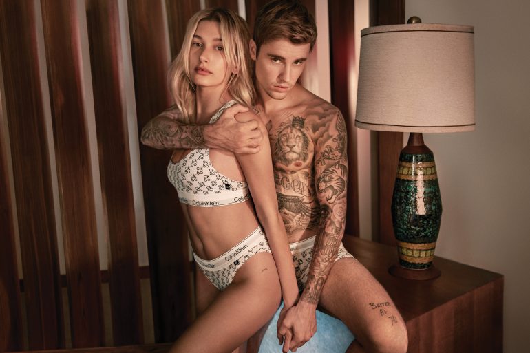 Calvin Klein CK50 Capsule Ads With Justin and Hailey Bieber