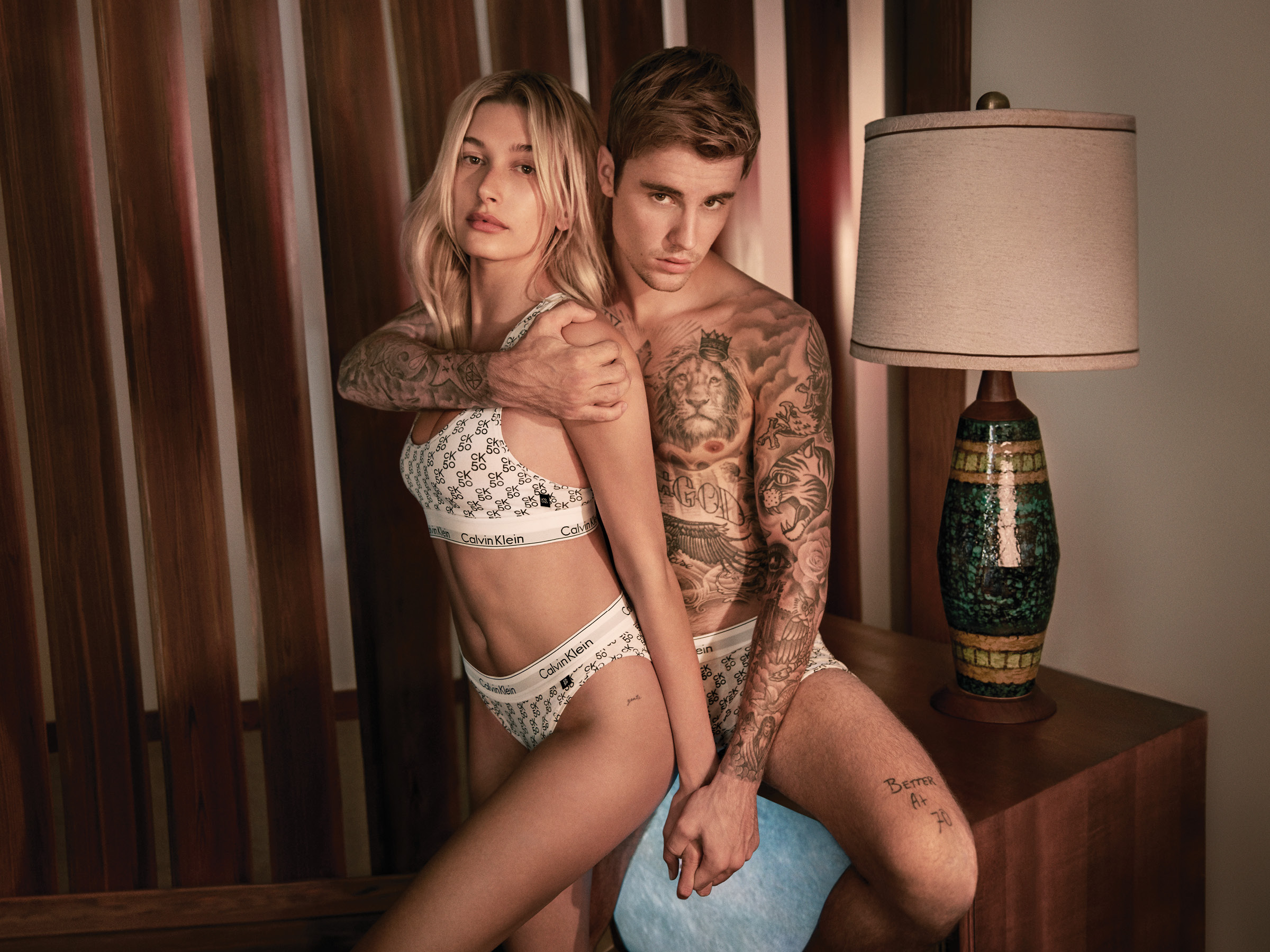 Calvin Klein CK50 Capsule Ads With Justin and Hailey Bieber