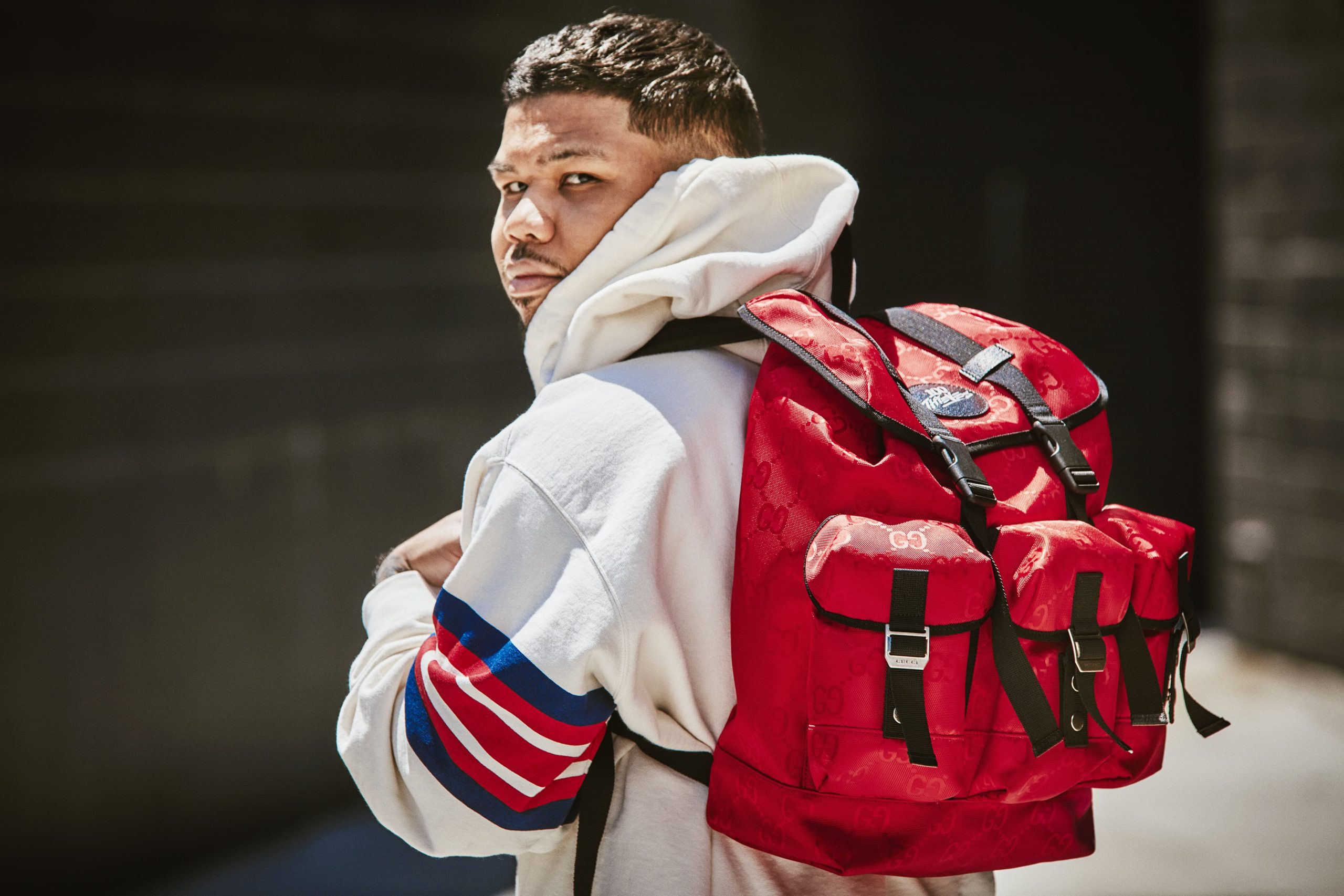 Gucci Off The Grid x 100 Thieves Backpack Red