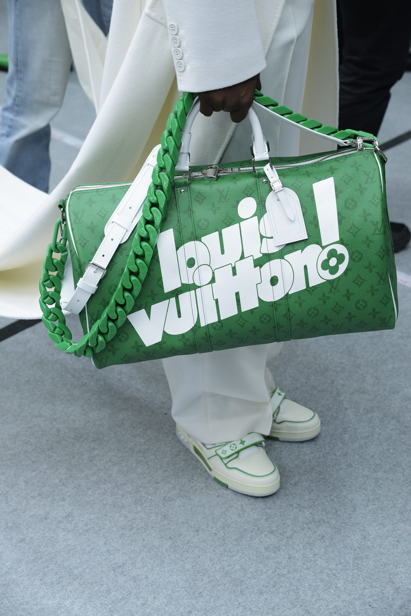 Seoul - 06.15.2021: yellow Louis Vuitton bag on showcase in store. Stock  Photo