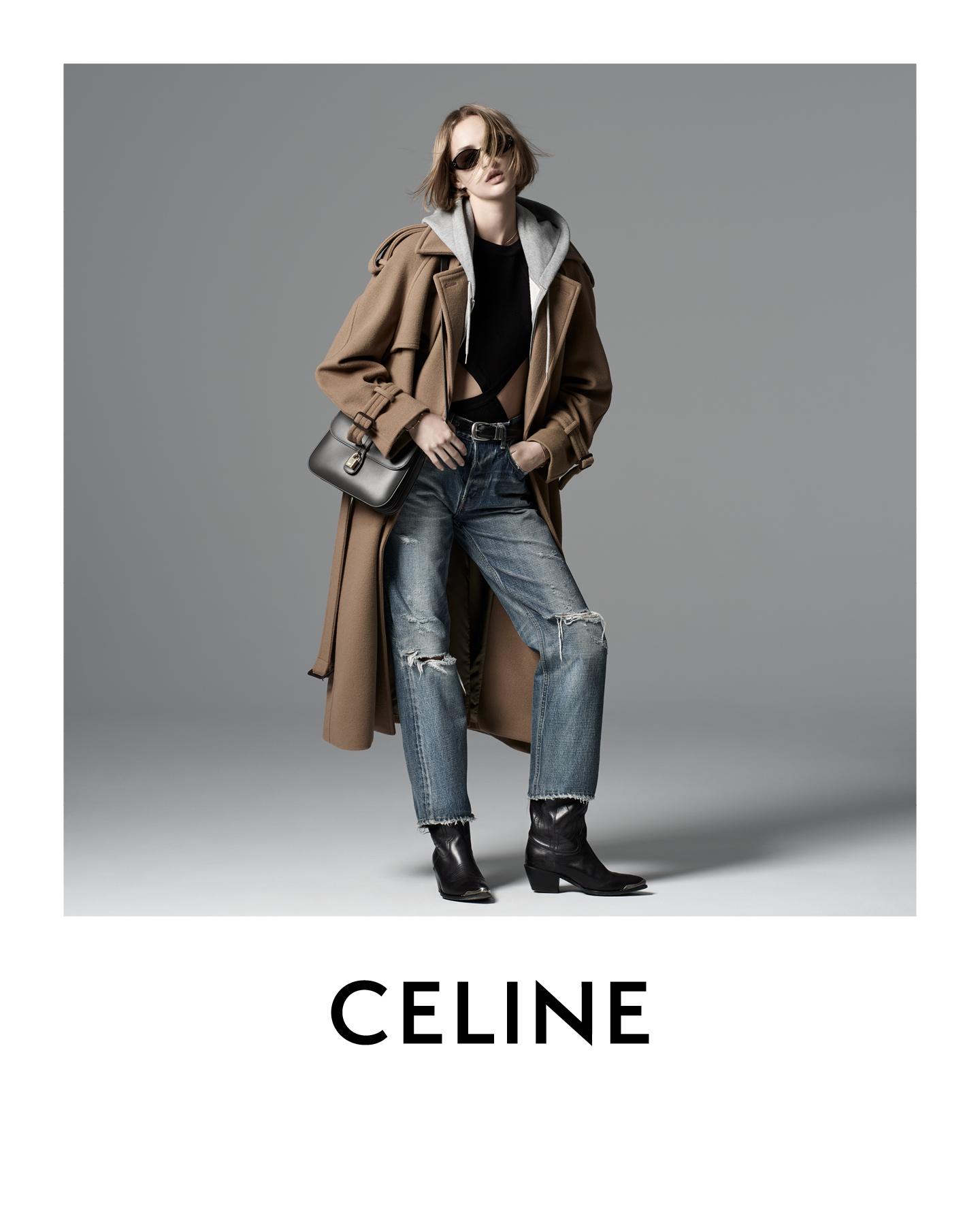 Kaia Gerber's CÉLINE Winter 2022 Campaign, by Hedi Slimane — Anne