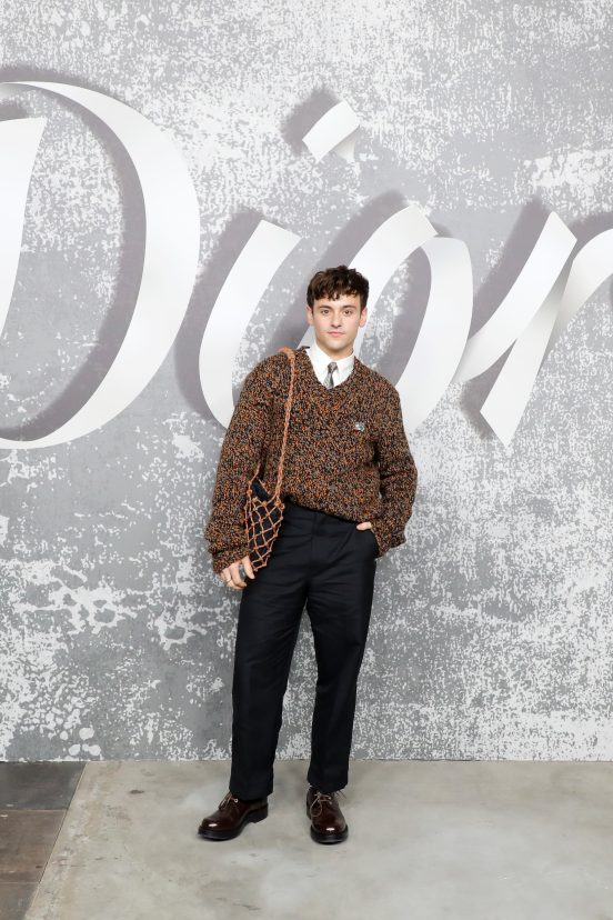 Tom Daley at Dior Men's Pre-Fall 2022 red carpet
