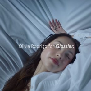 Glossier with Olivia Rodrigo 2022 ad campaign film poster