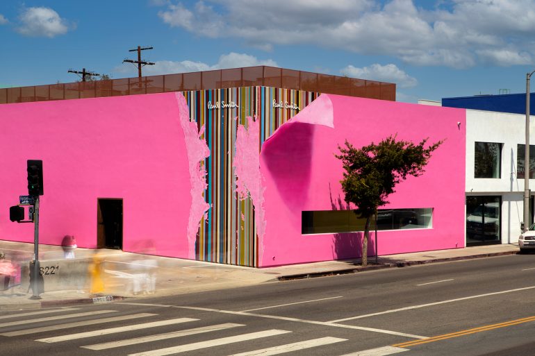 Paul Smith Unveils Signature Stripe Mural at Paul Smith Melrose