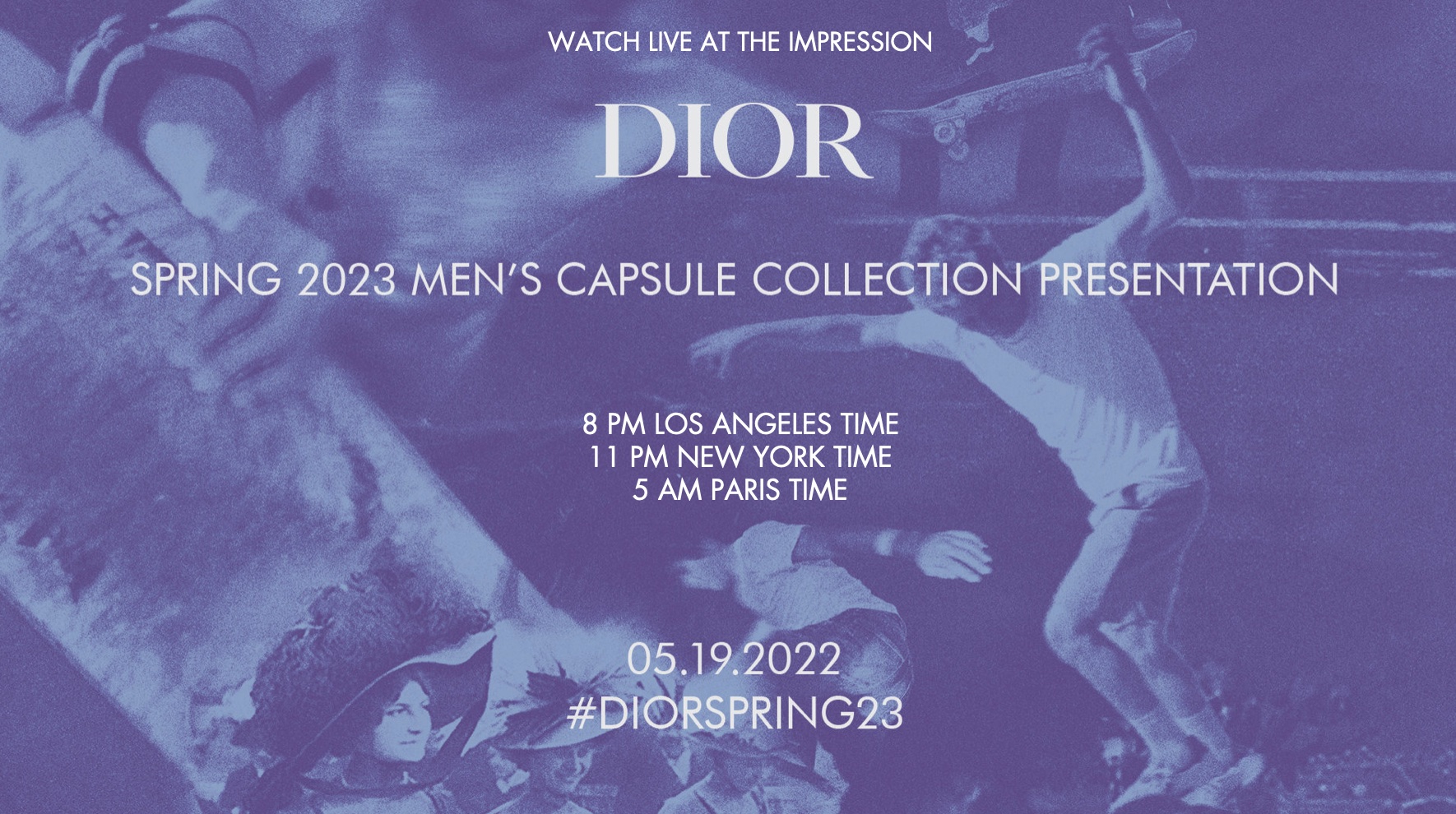 Watch Dior Spring 2023 Men's Capsule Collection Fashion Show Live