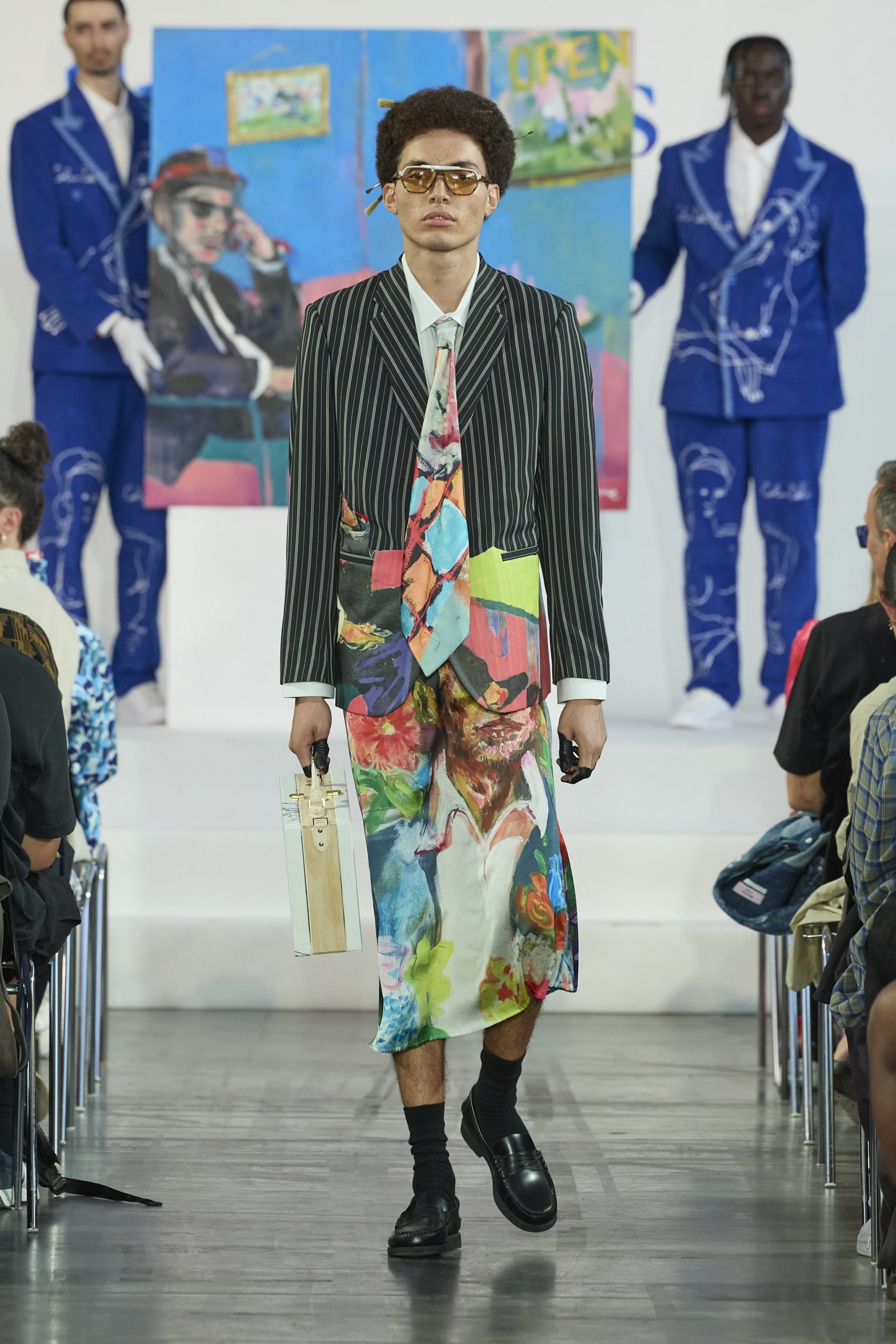 Colm Dillane channels his artsy apparel directly from his original paintings  which were sold at the live auction fashion show. KidSuper…