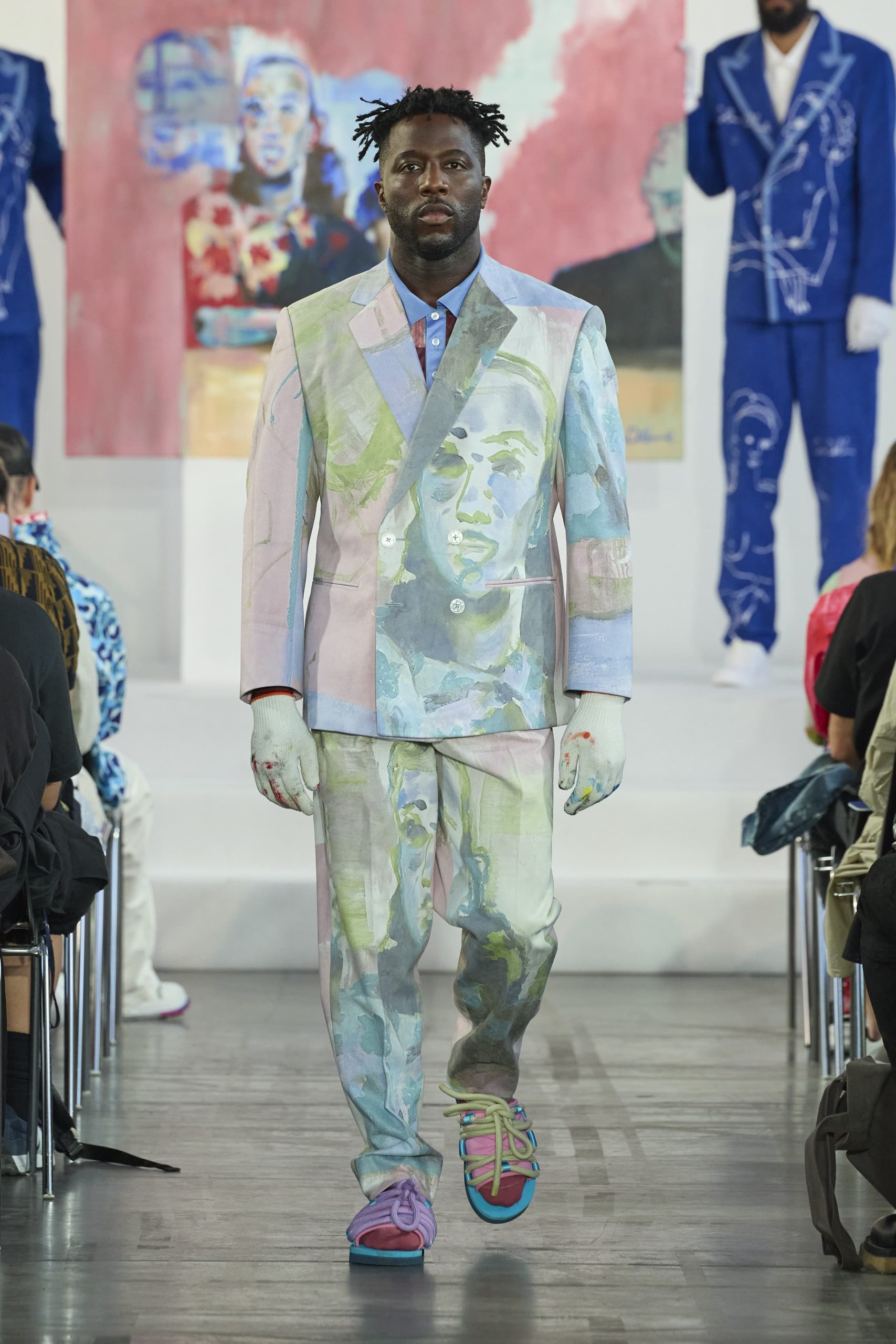 Kidsuper Creative Director Colm Dillane staged collection with a  performance-art piece