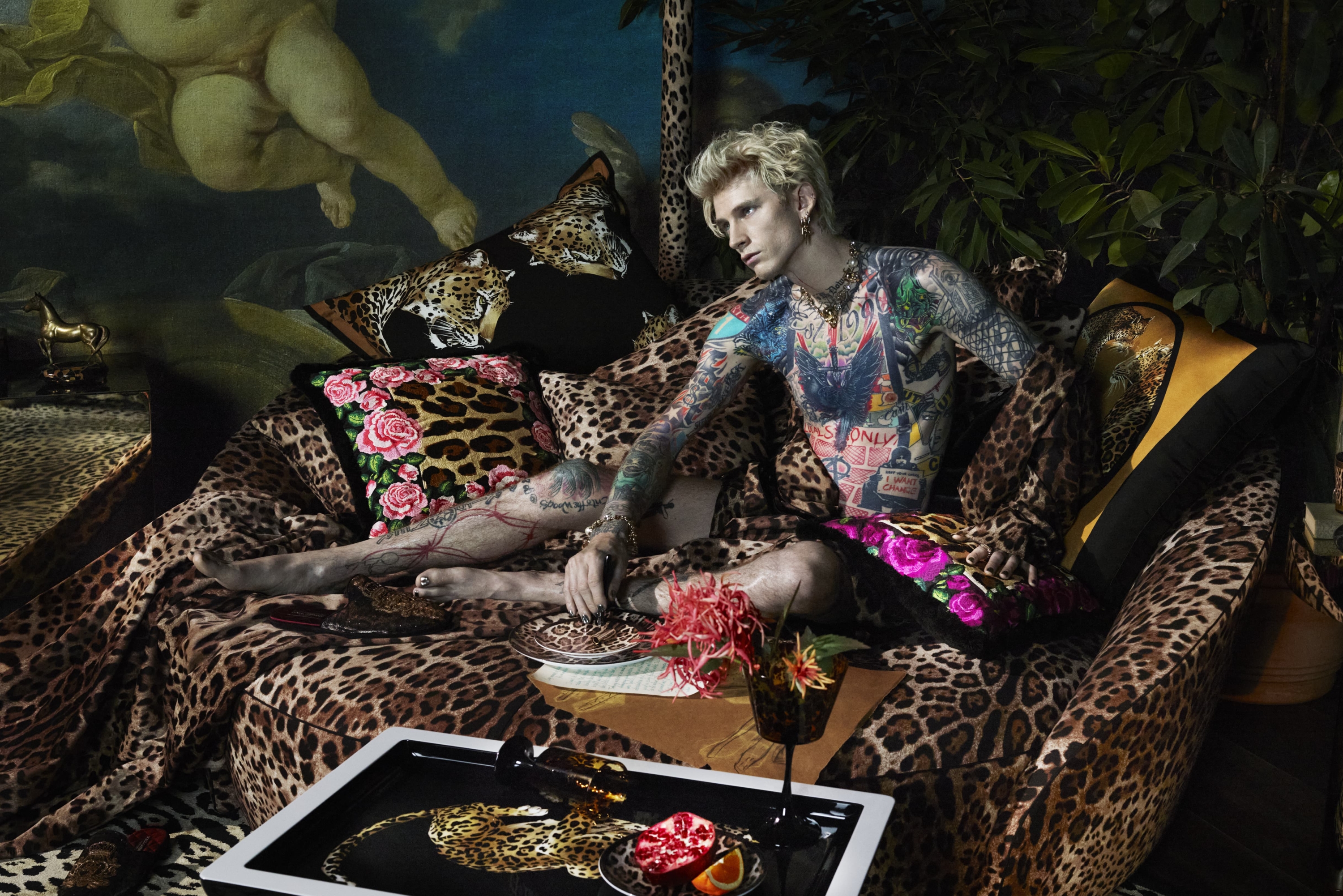 Dolce & Gabbana Casa x Machine Gun Kelly 2022 Ad Campaign | The Impression