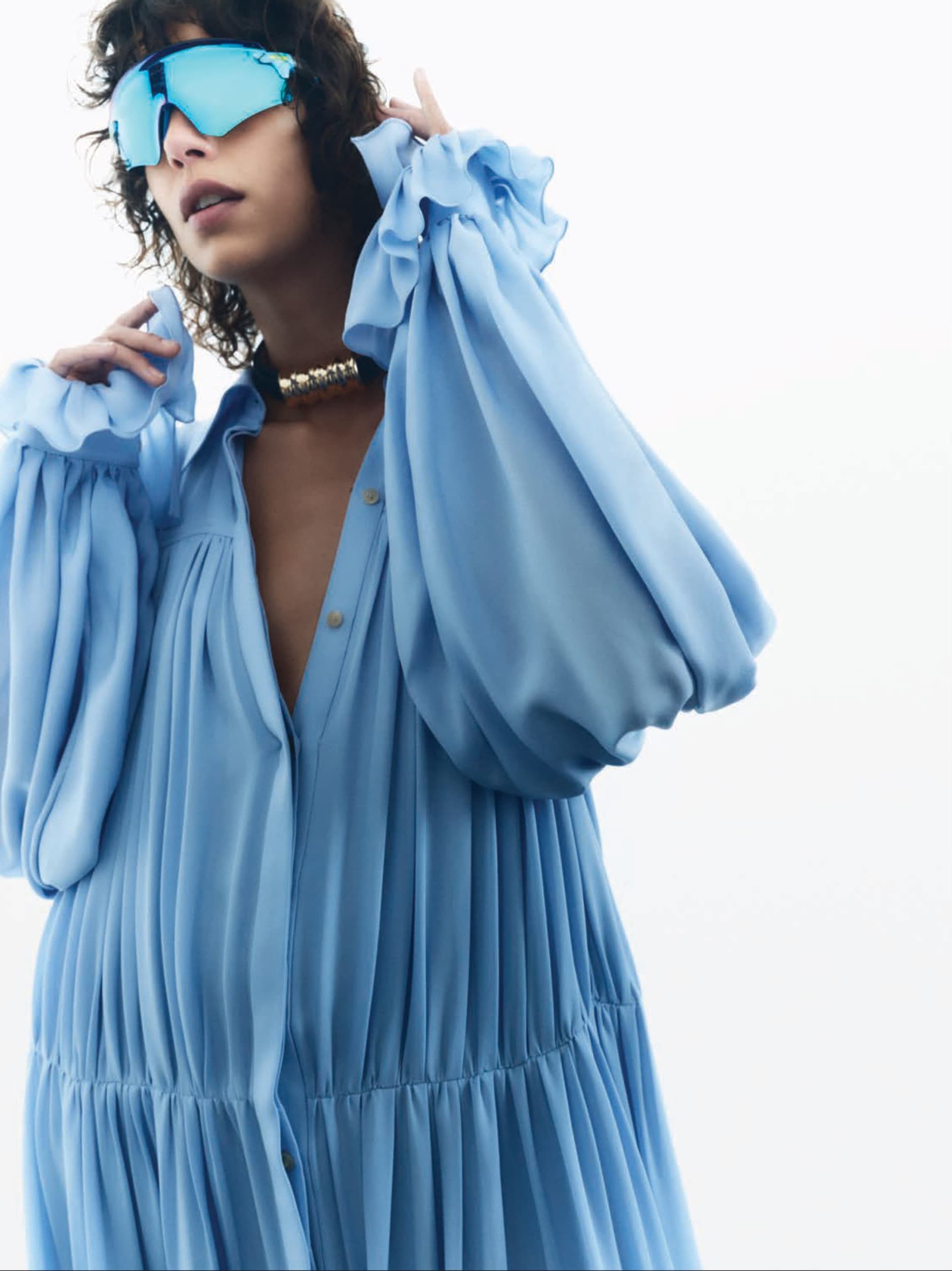 blue khaite dress Khaite Dress in Blue – poshtureofficial