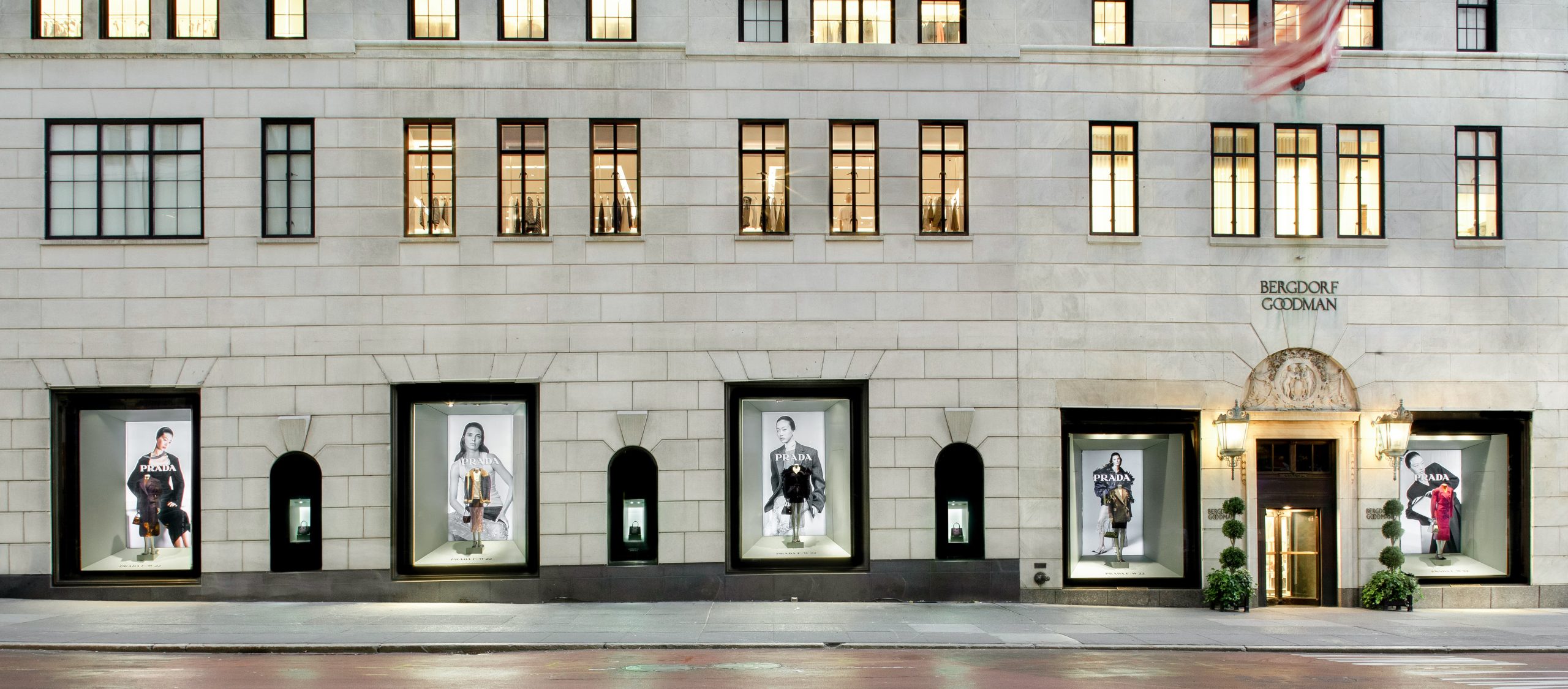 Prada and Bergdorf Goodman Launch Windows for Fall 2022 Collection
