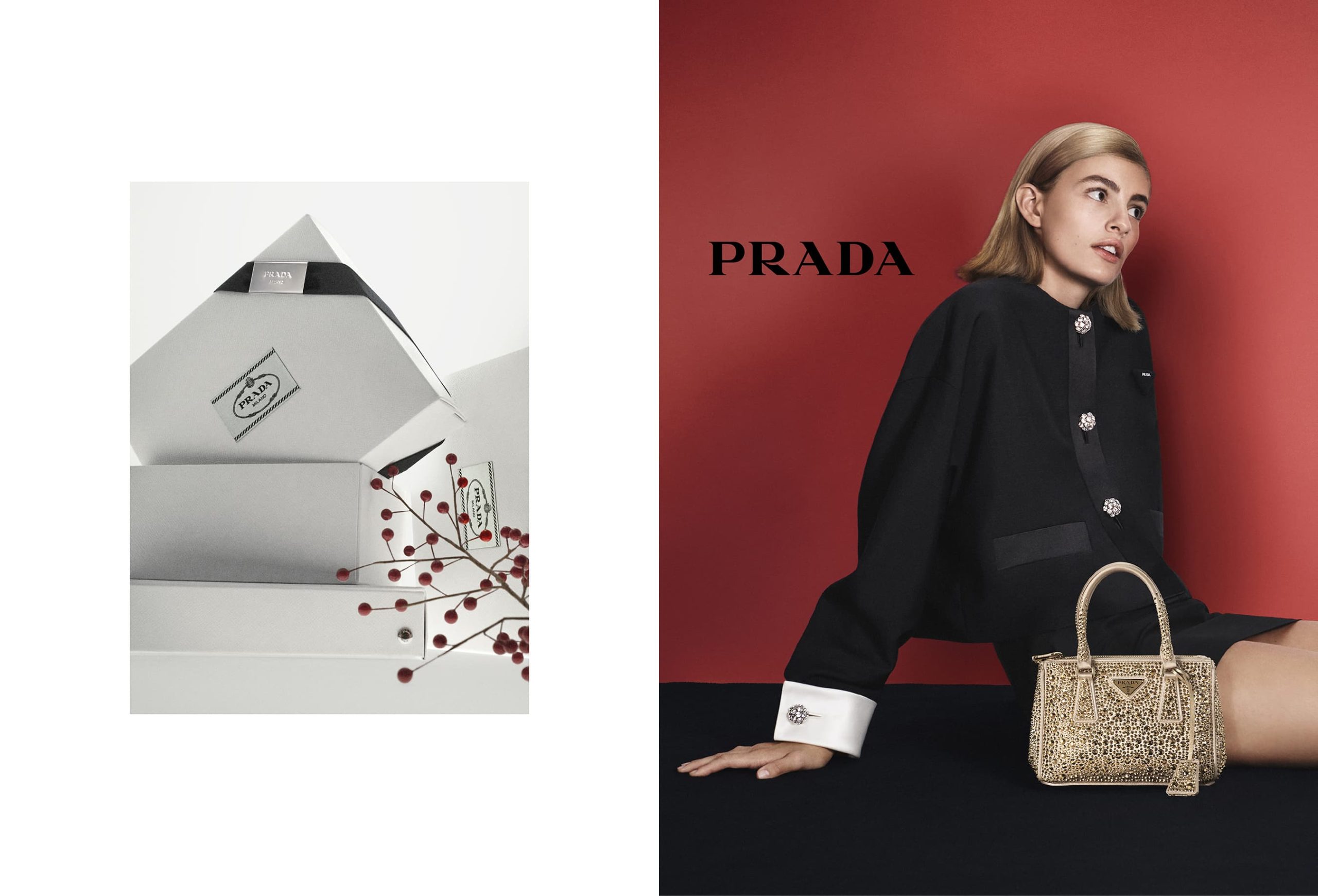 Prada holiday 2022 ad campaign photos