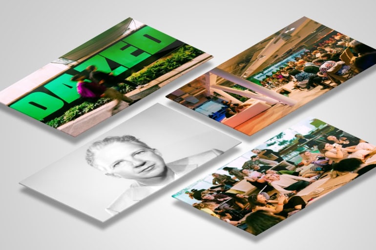 Jefferson Hack Insights article header with photos from Dazed Headquarters
