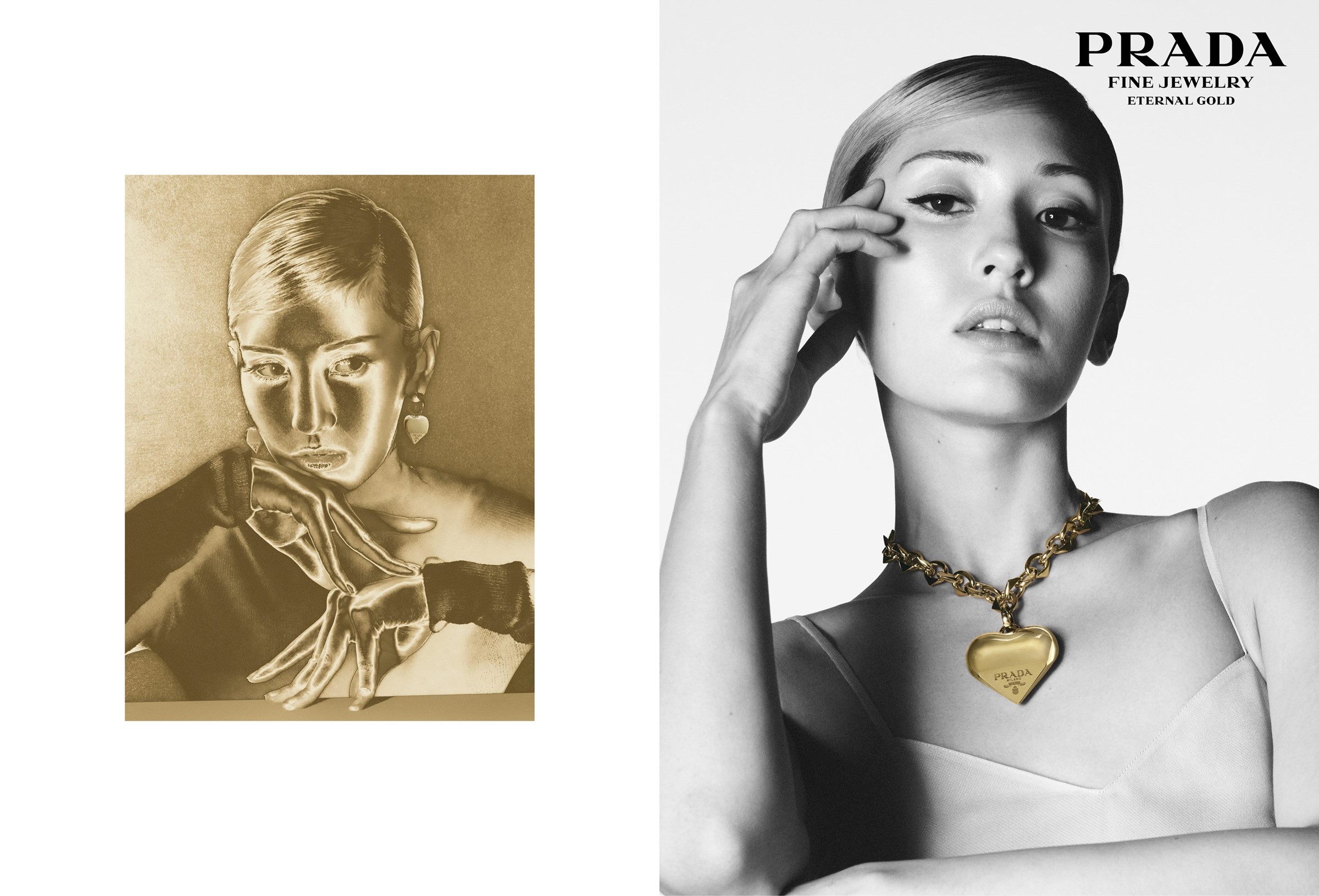 Prada Eternal Gold Fall 2022 ad campaign photos