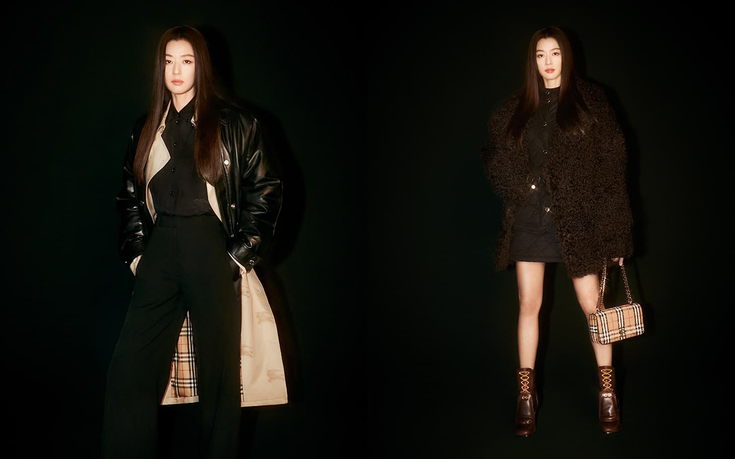 burberry holiday 2022 ad campaign photos with Jun Ji-hyun