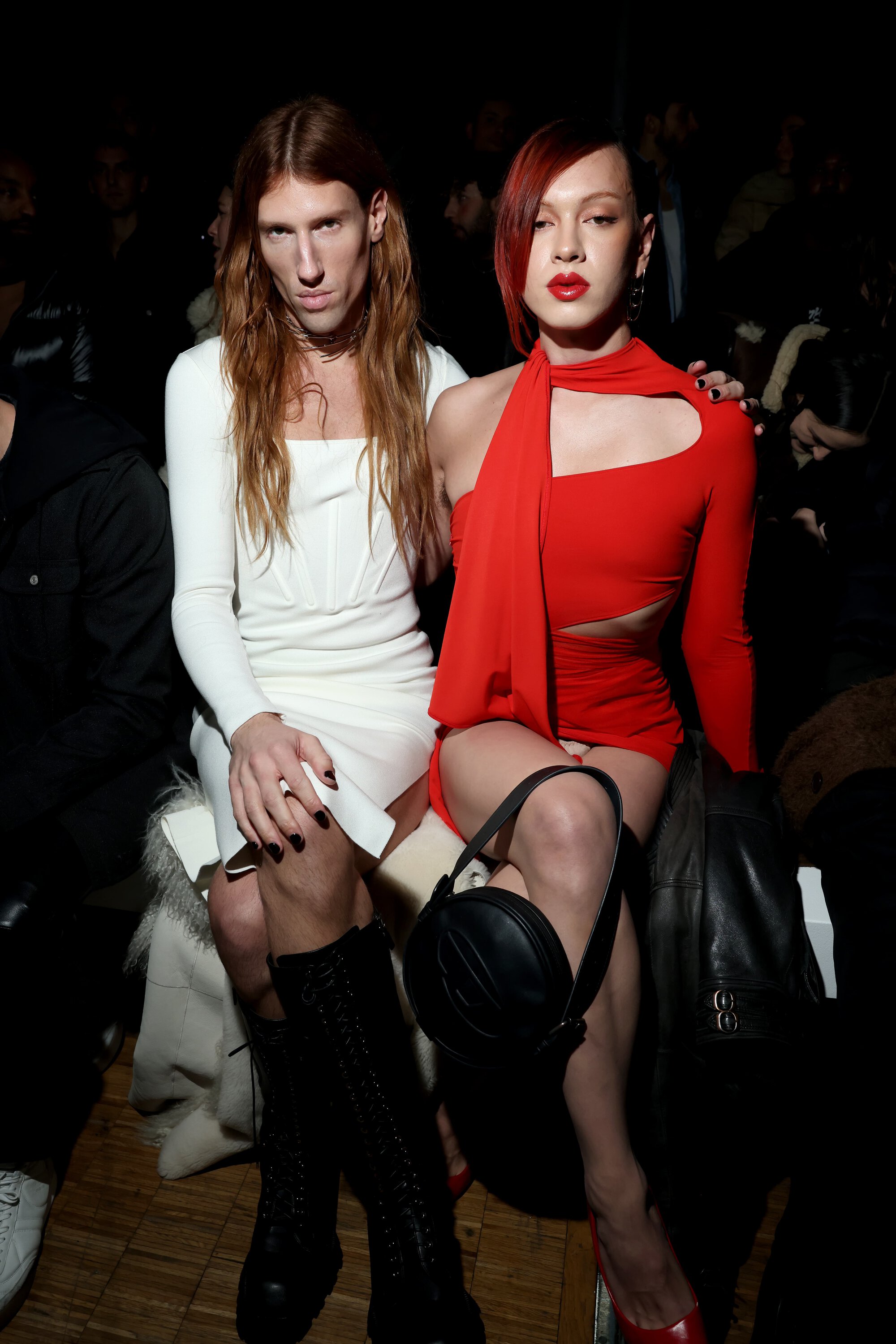 mugler front row fall 2023 fashion show