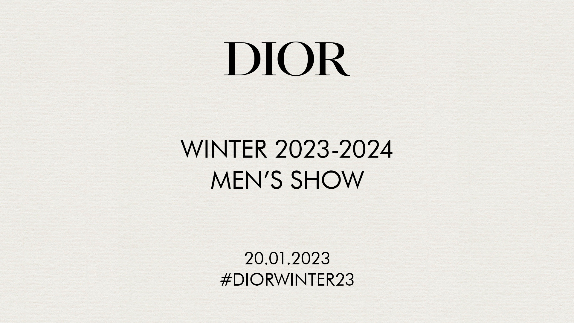 Watch Dior Fall 2023 Men's Fashion Show Live | The Impression