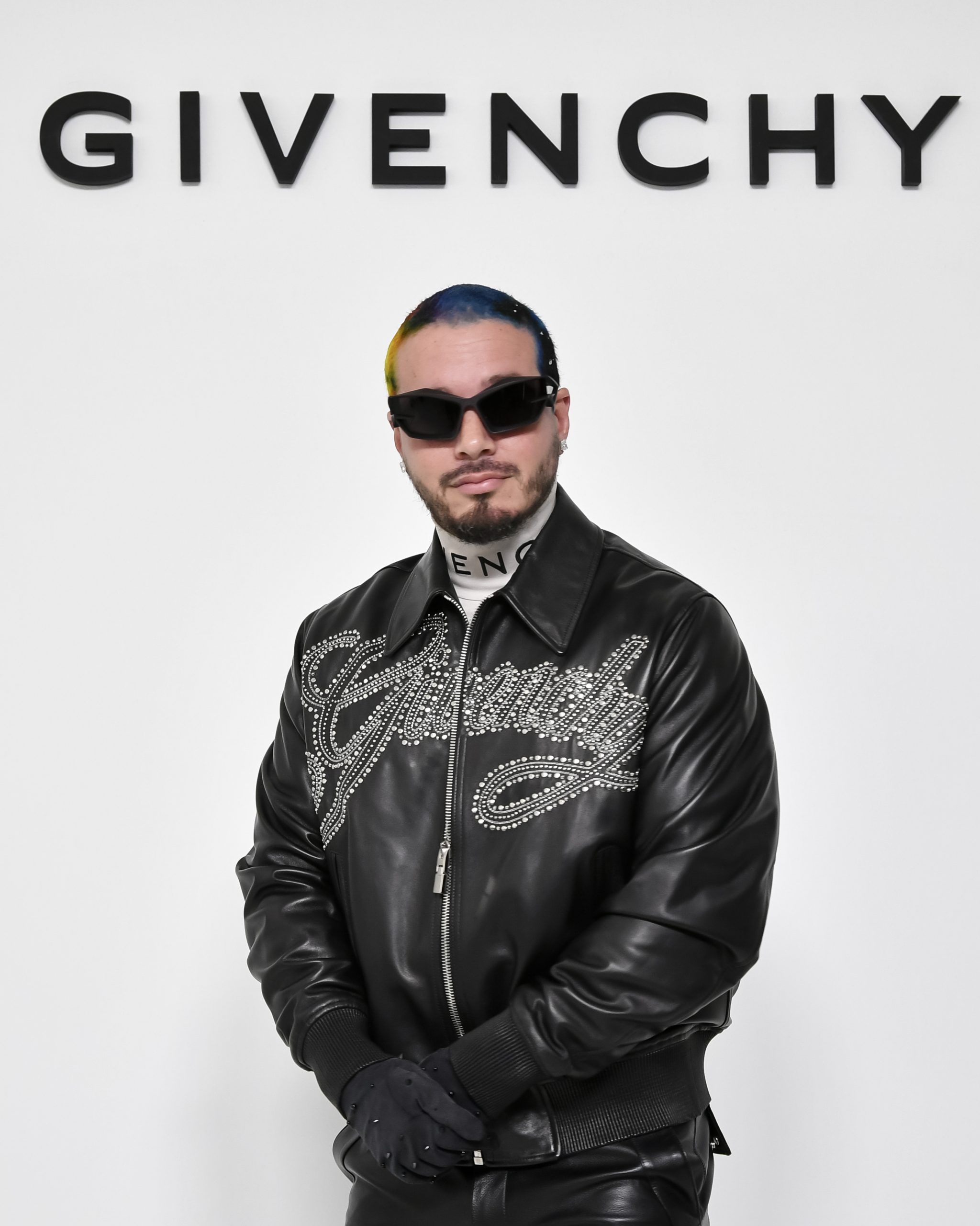 J Balvin Goes for Logomania at Givenchy's Fall 2023 Menswear Show – WWD