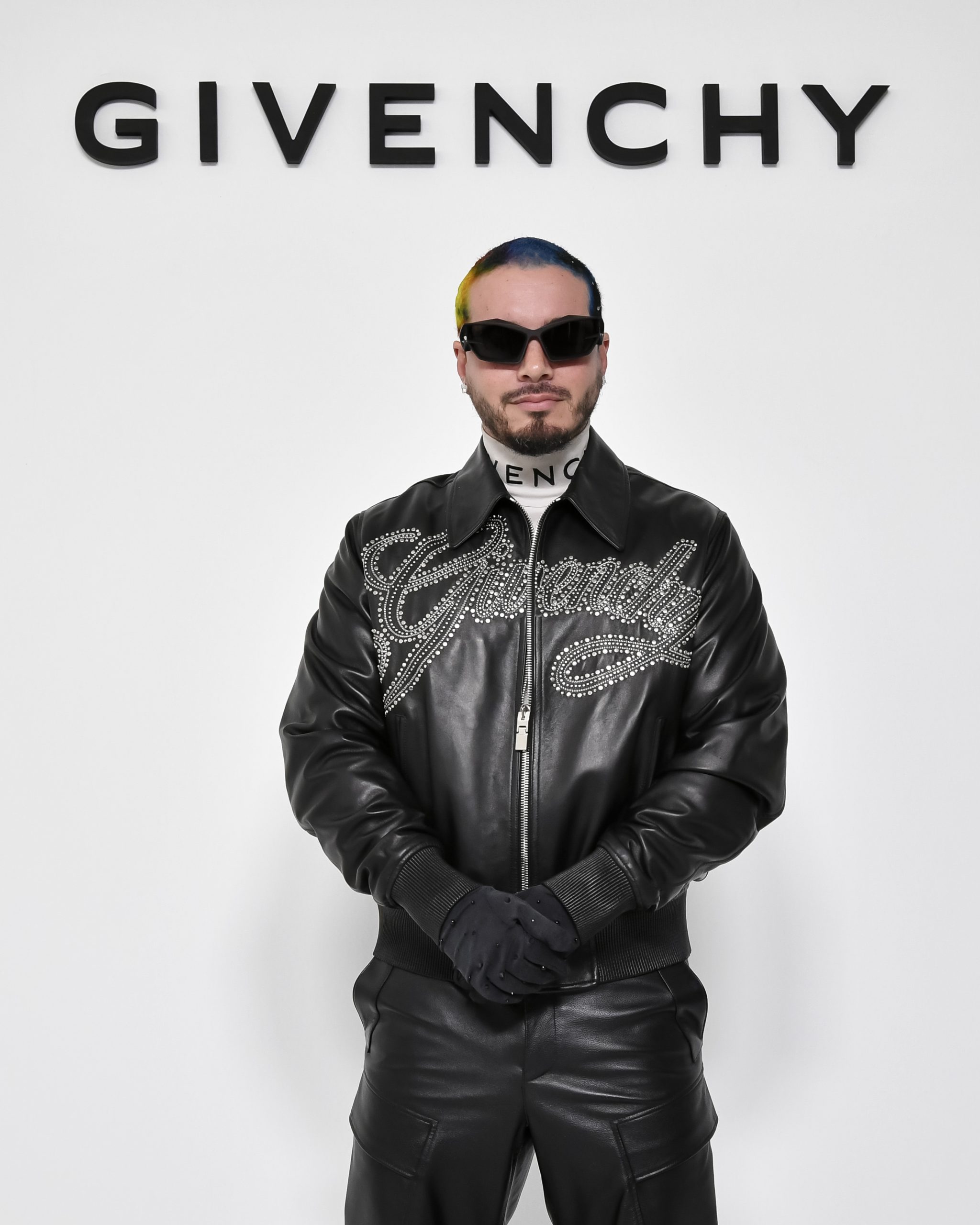 J Balvin Goes for Logomania at Givenchy's Fall 2023 Menswear Show – WWD