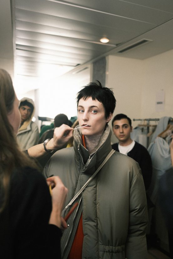 Auralee  Fall 2023 Men’s Fashion Show Backstage