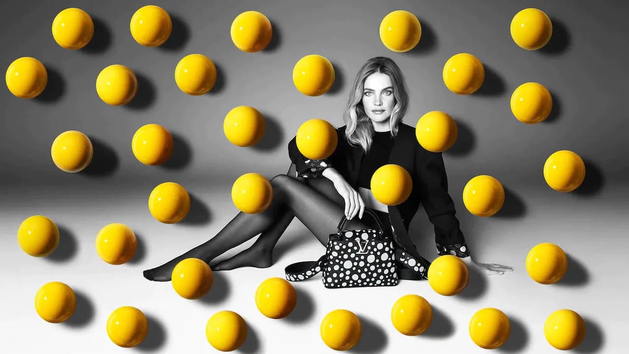 Louis Vuitton x Yayoi Kusama part 2 2023 ad campaign photo by Steven Meisel