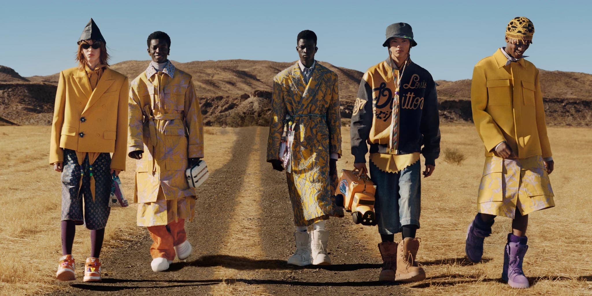 The Desert Race: LOUIS VUITTON Pre-Fall 2023 Collection - Male