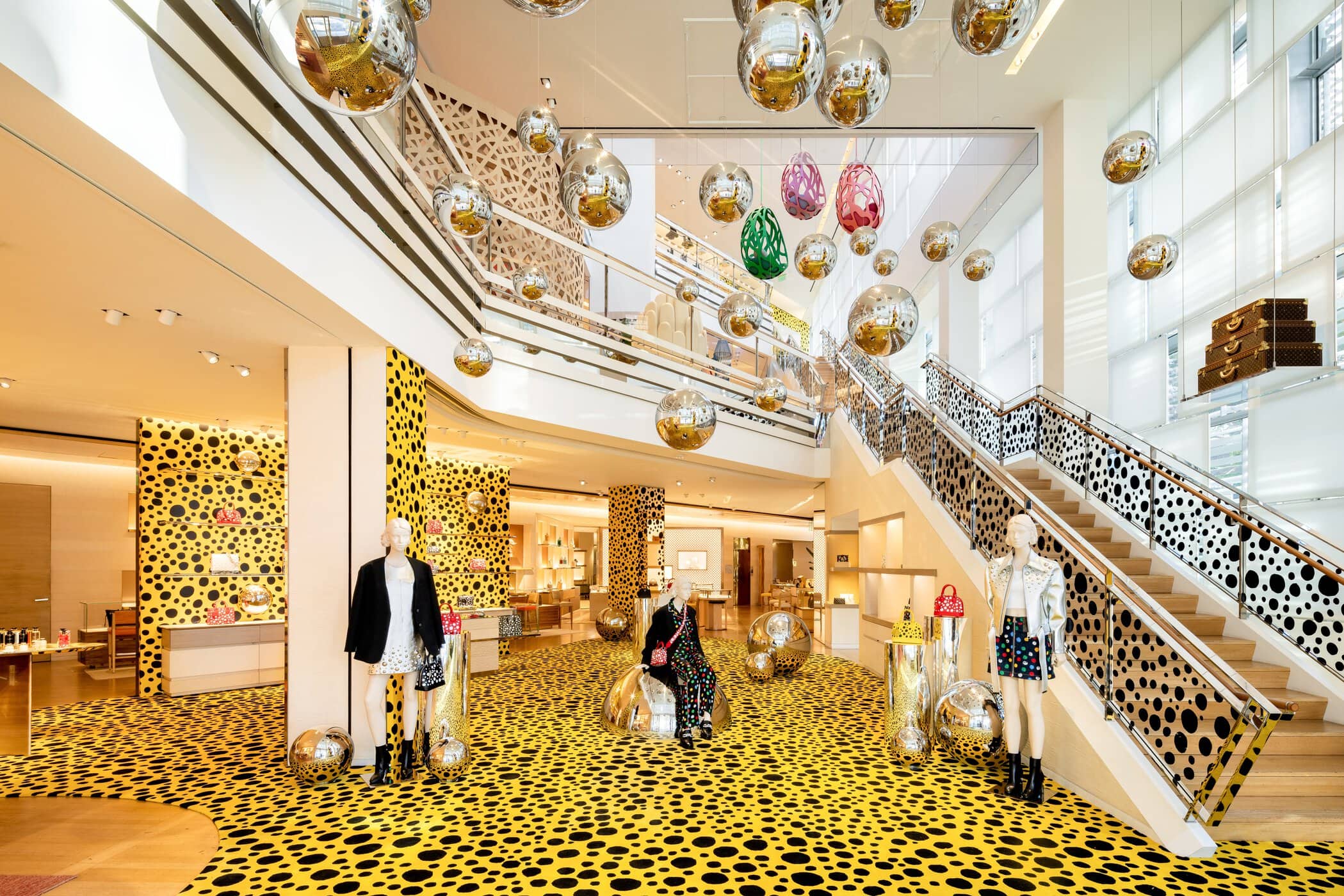 NY: Louis Vuiton and Yayoi Kusama The flagship Louis Vuitton store in  Midtown Manhattan in New