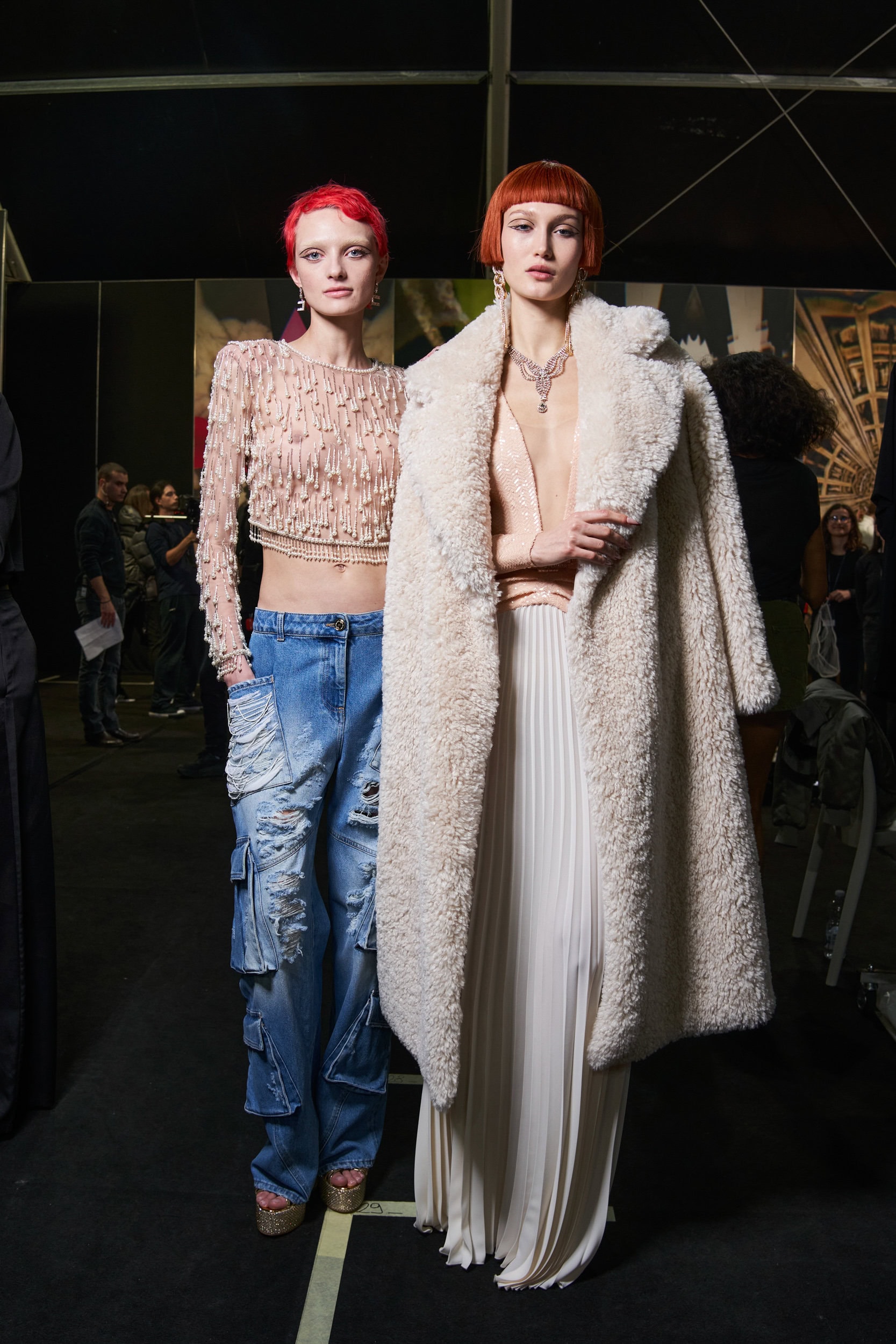 Elisabetta Franchi Fall 2023 Fashion Show Backstage