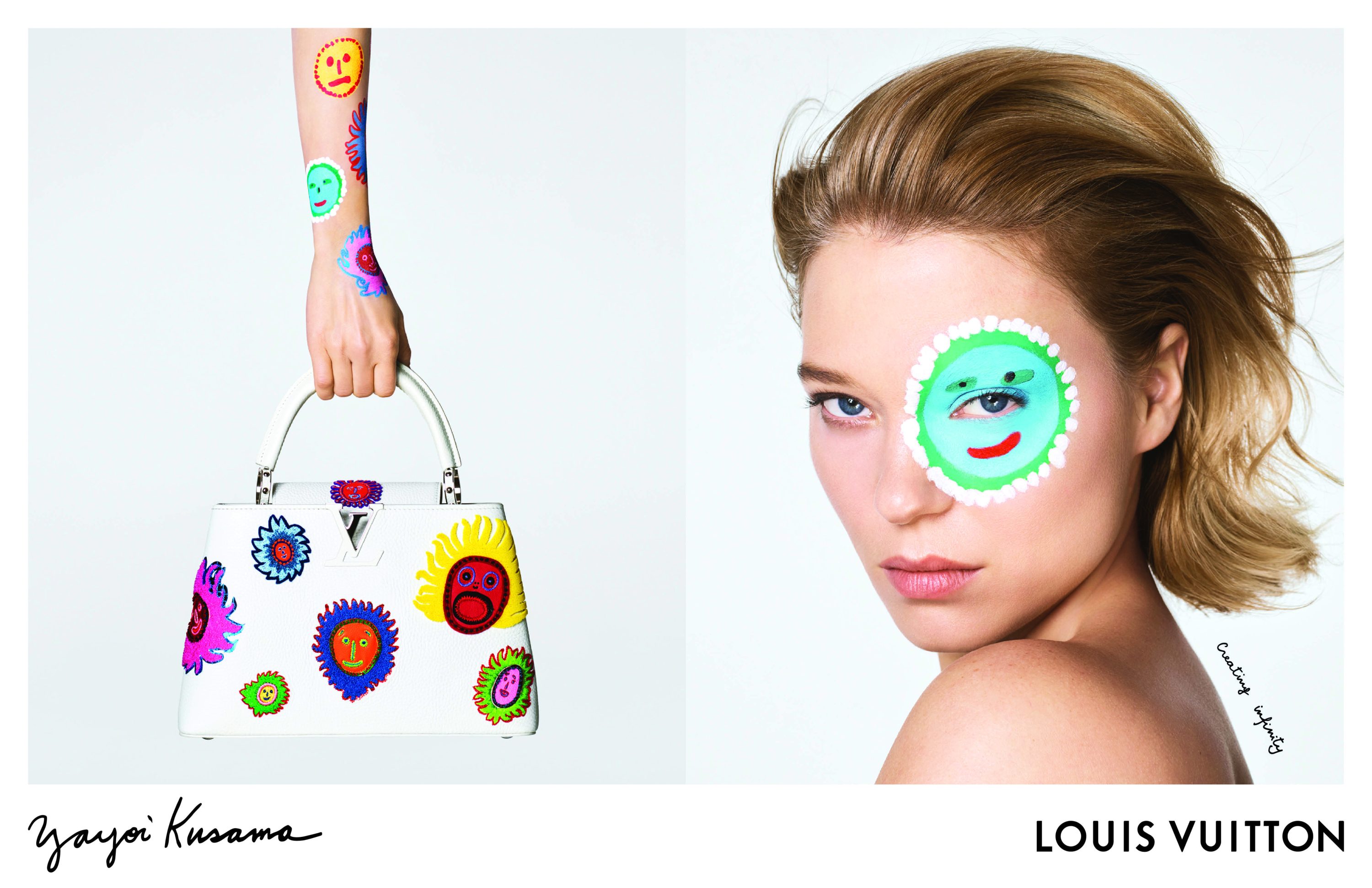 Lea Seydoux Poses with Works of Art for Louis Vuitton Capucines Ad in 2023