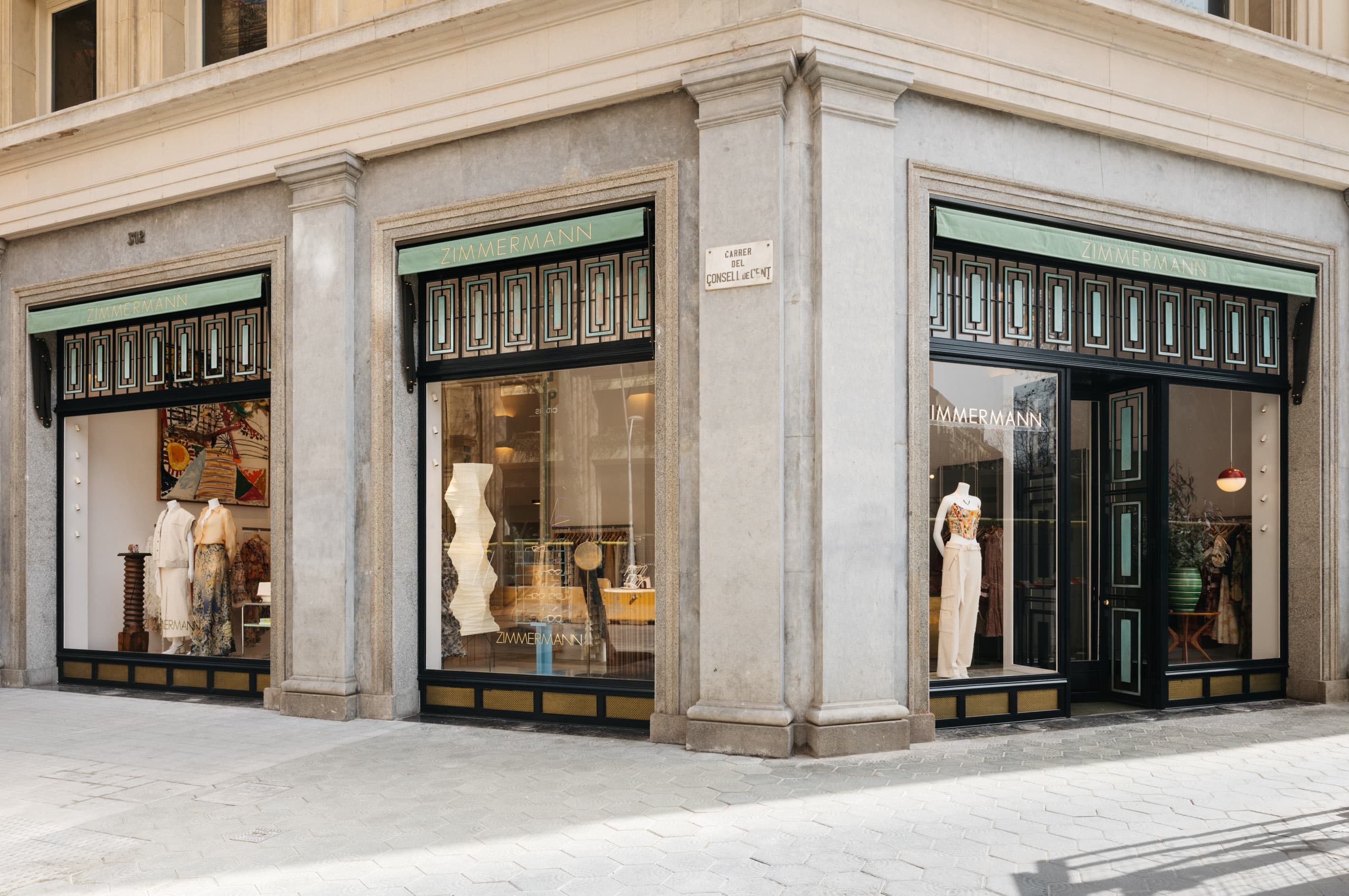 The entrance of the Louis Vuitton store on Barcelona's Passeig de