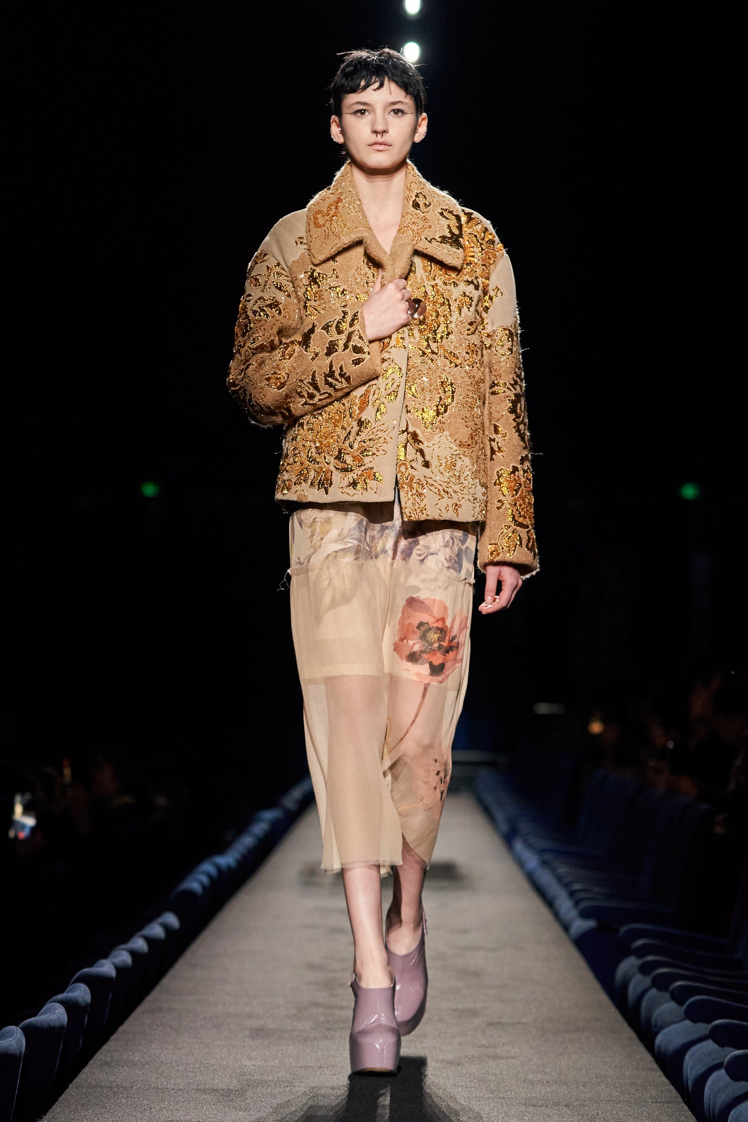 DRIES VAN NOTEN FALL 2000 sequin skirt - スカート