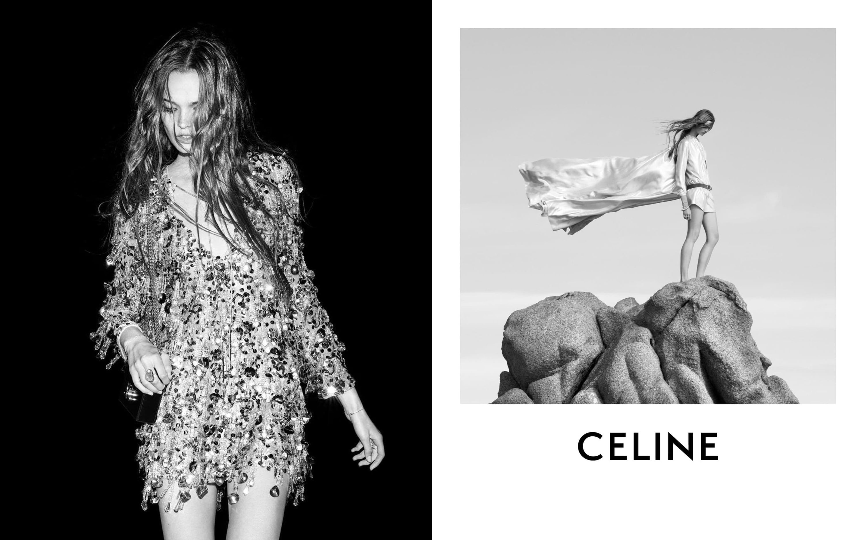 Celine Summer 2023 ad campaign photo with model Lulu Tenney