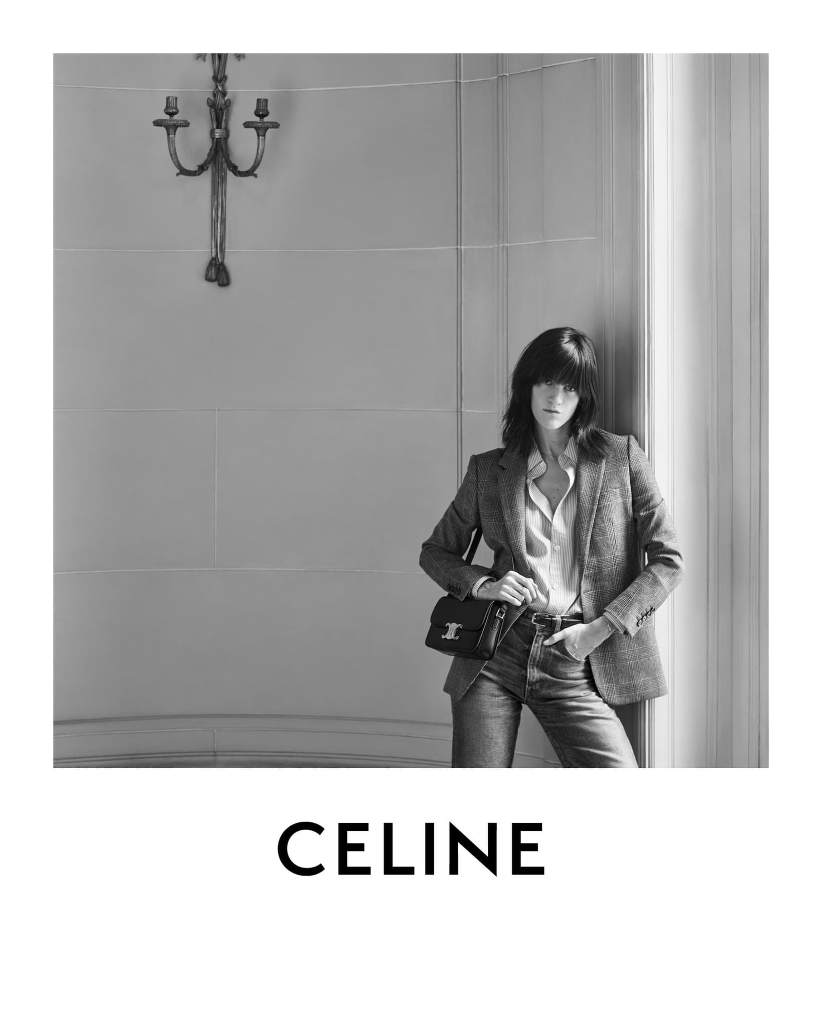 Celine Winter 2023 ad campaign photo with Suzanne Lindon