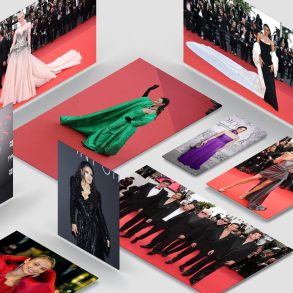 Designer looks form Cannes header with photos of Michelle Yeah, Laura Harrier, Elle Fanning, Salma Hayek, Carla Bruni & more