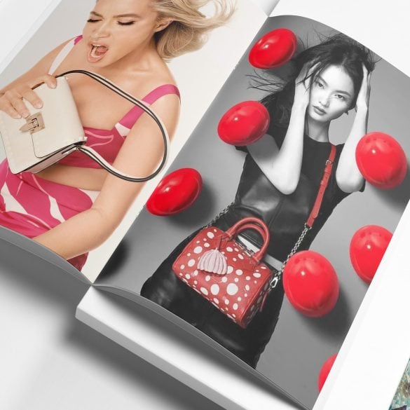 Best accessories spring 2023 ad campaign post header with images from Valentino, Louis Vuitton, Chanel and Prada