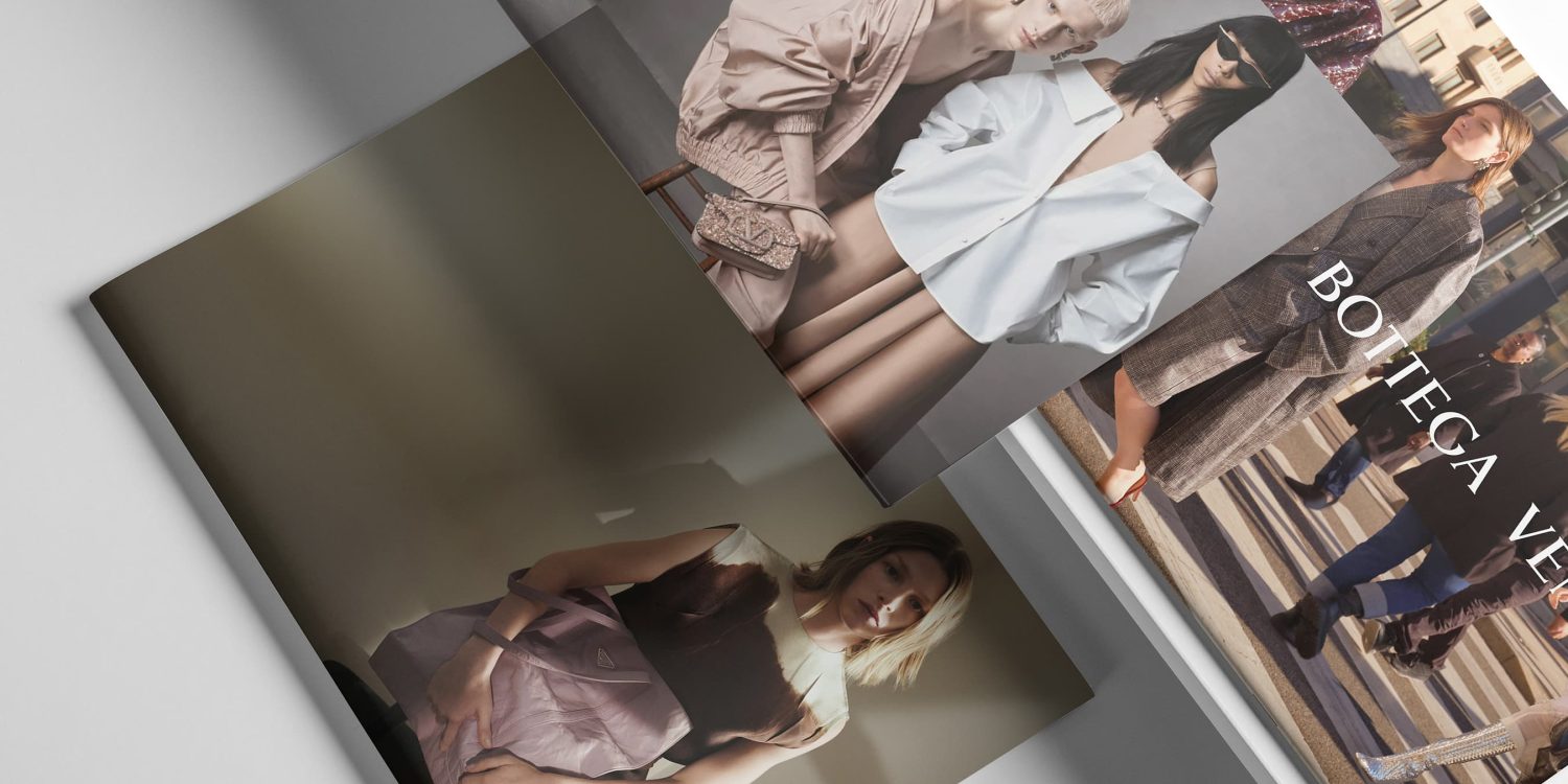 Best Spring 2023 ad campaign header image with fashion ad photos from Prada, Bottega Veneta and Valentino