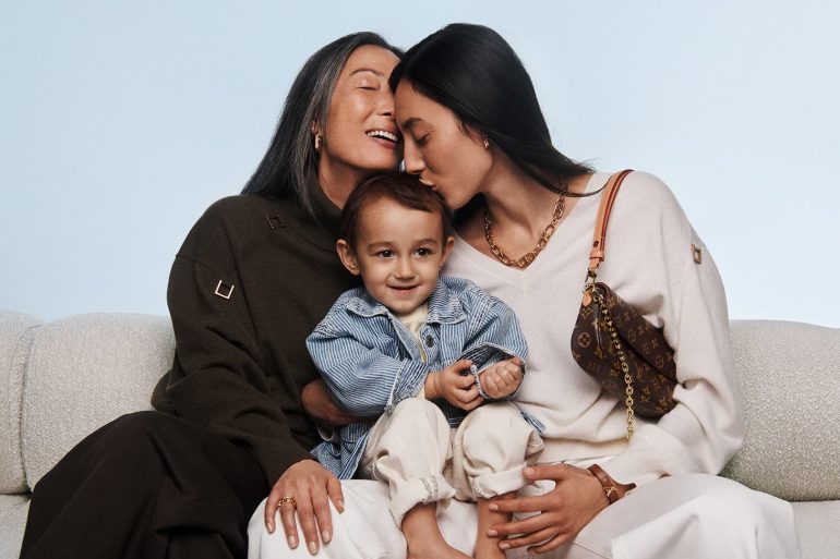 Louis Vuitton Mother's Day 2023 ad campaign photo