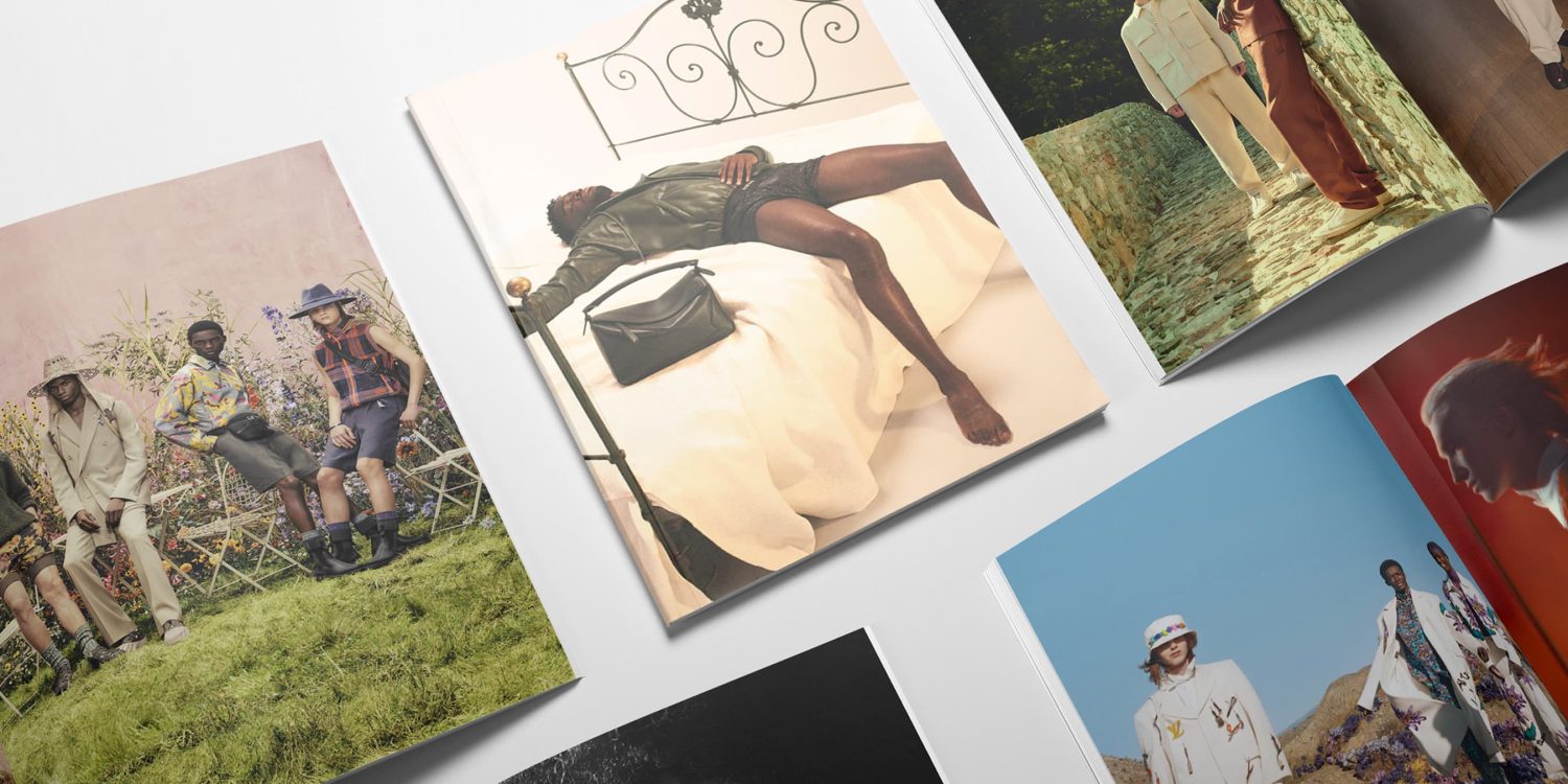 Best men's spring 2023 ad campaign post header with images from Loewe, Louis Vuitton, Zegna & more
