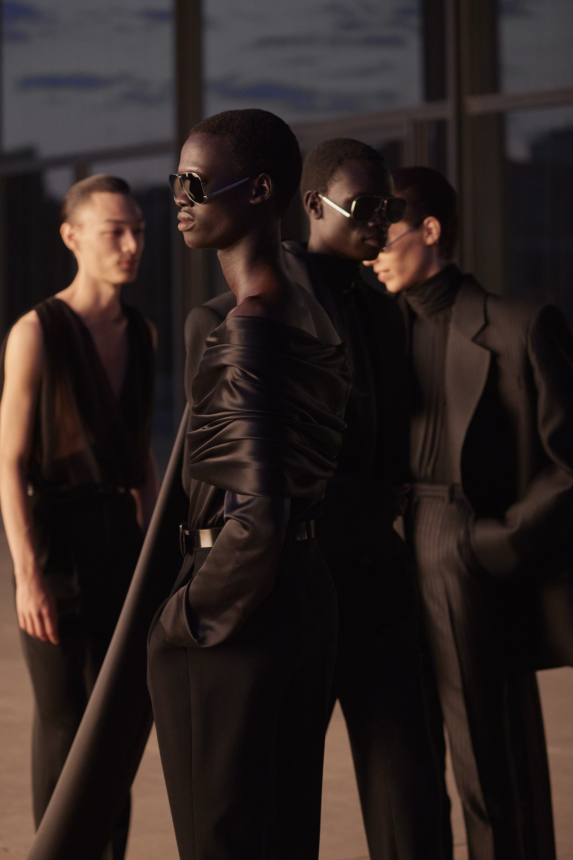 Saint Laurent Spring Men's 2024 Fashion Show Backstage | The Impression