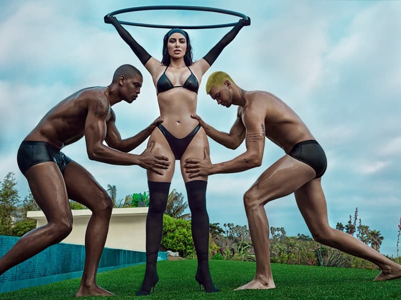 Skims swimwear 2023 ad campaign photo with Kim Kardashian