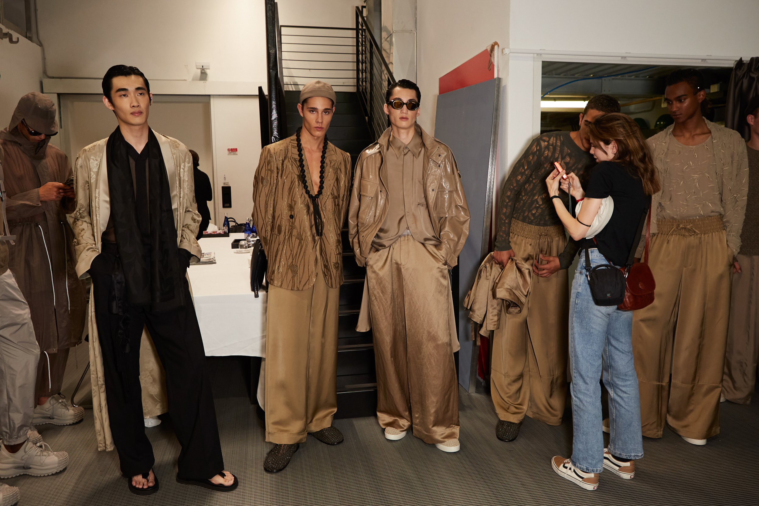 Emporio Armani Spring 2024 Men’s Fashion Show Backstage