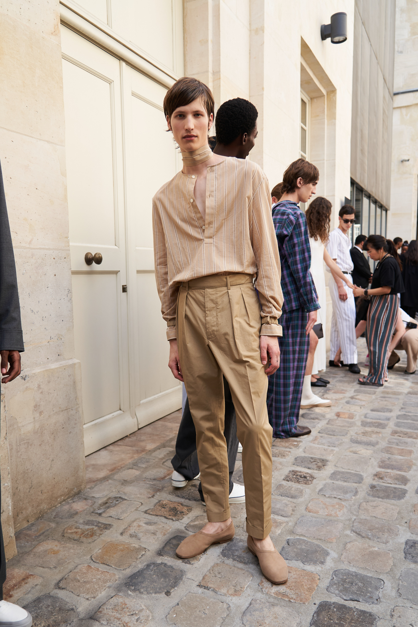 Officine Generale Spring 2024 Men’s Fashion Show Backstage